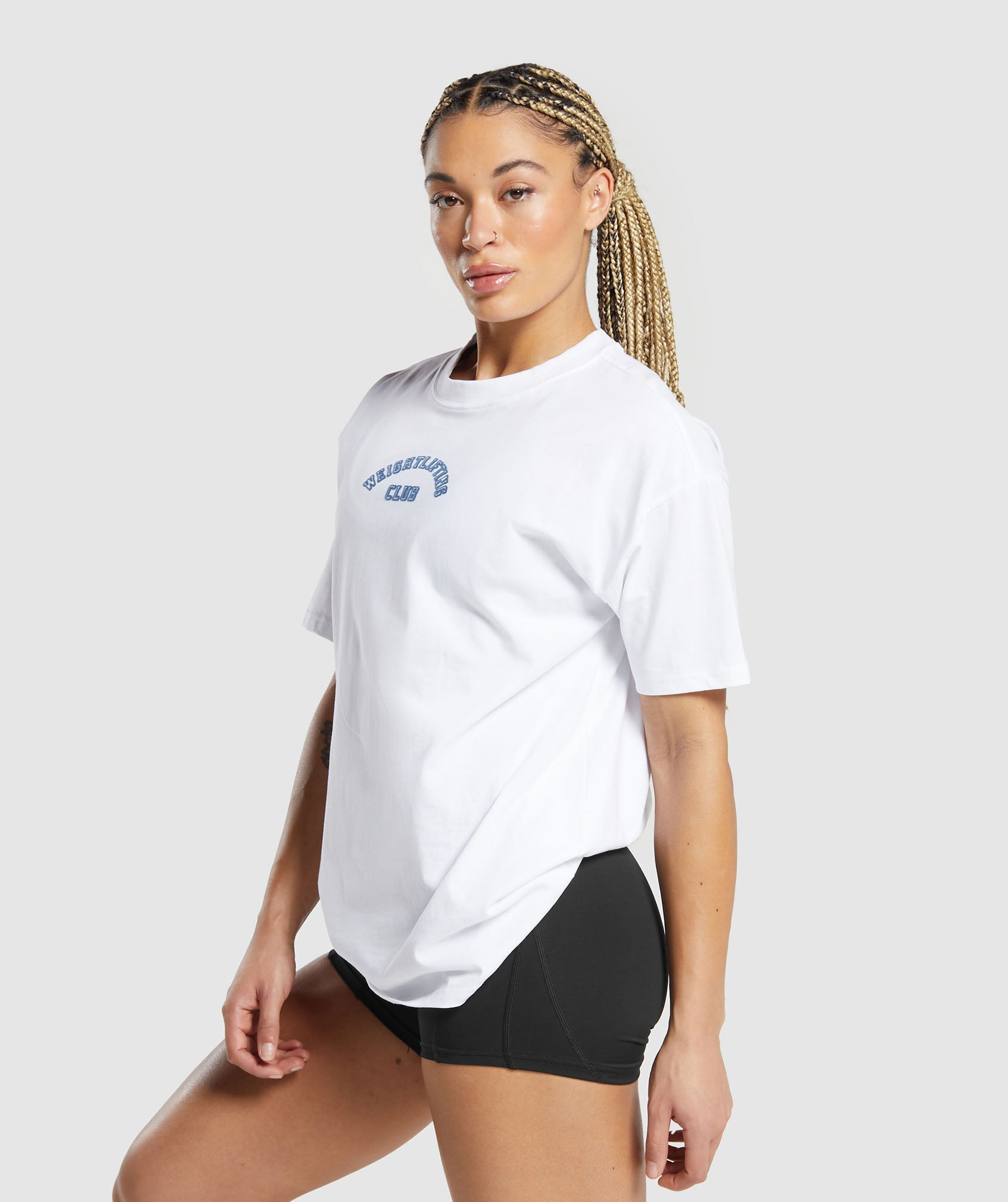 Weightlifting Oversized T-Shirt in White - view 3
