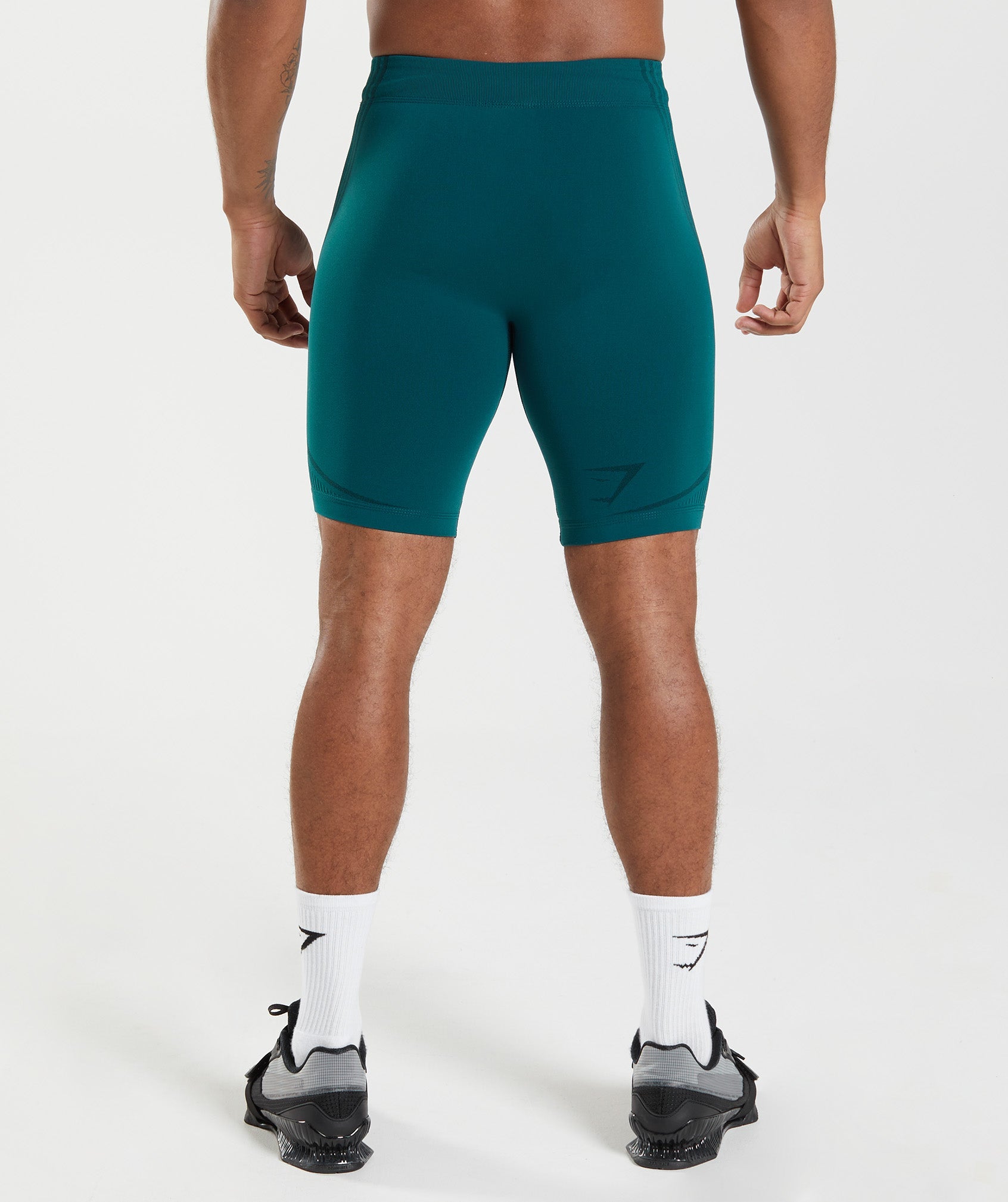 315 Seamless 1/2 Shorts in Winter Teal/Black - view 2