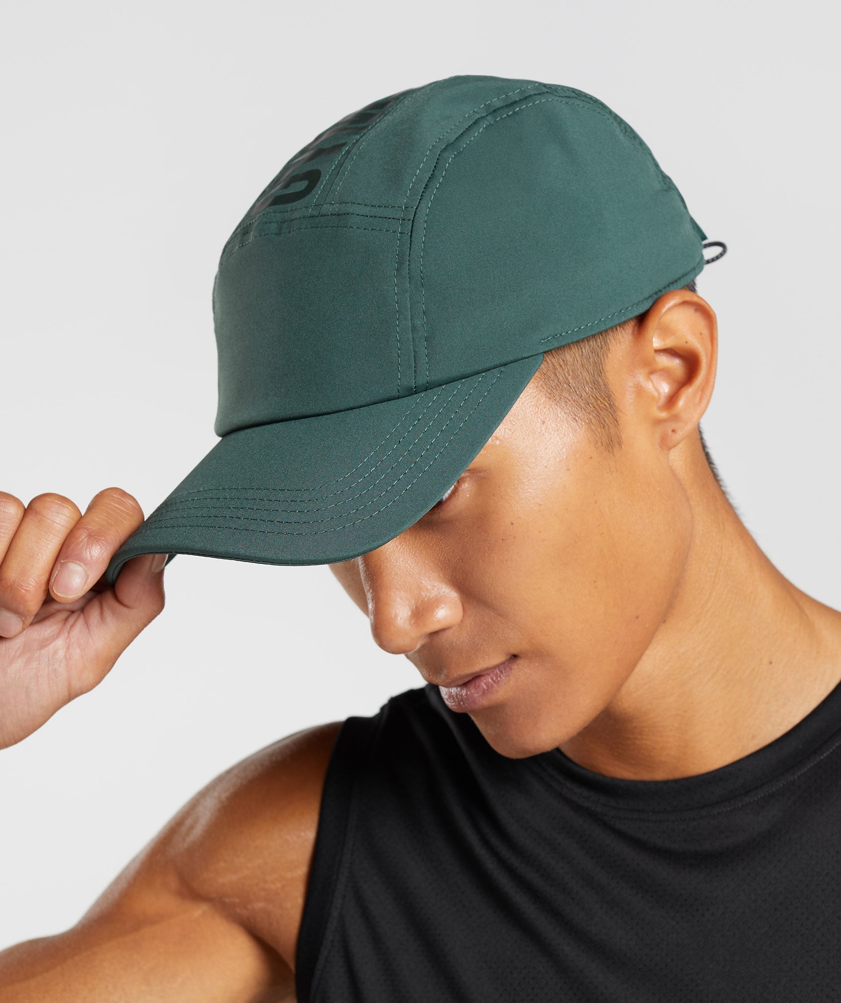  5 Panel Running Cap in Obsidian Green - view 2