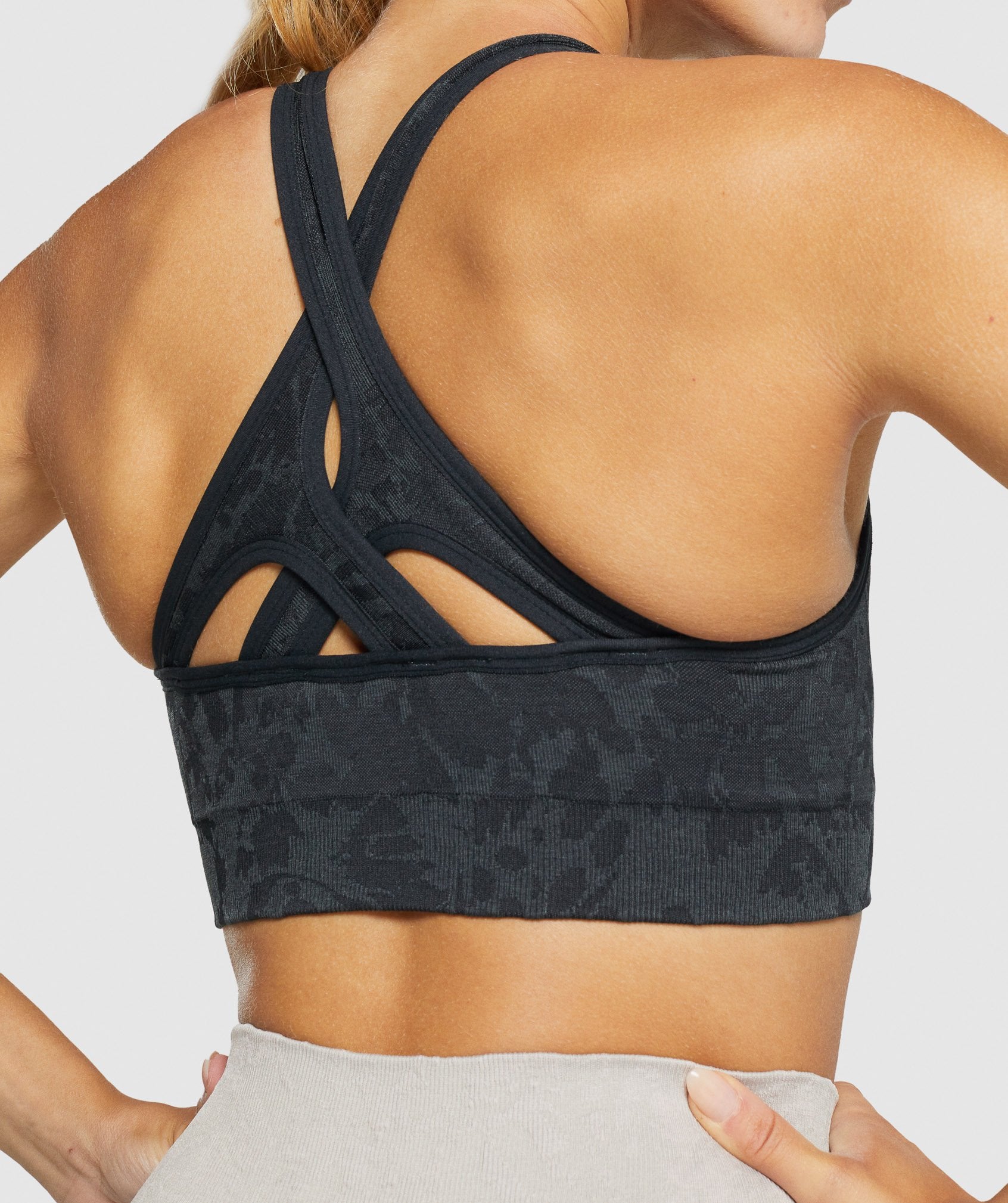 Adapt Animal Seamless Sports Bra in Butterfly | Black - view 5