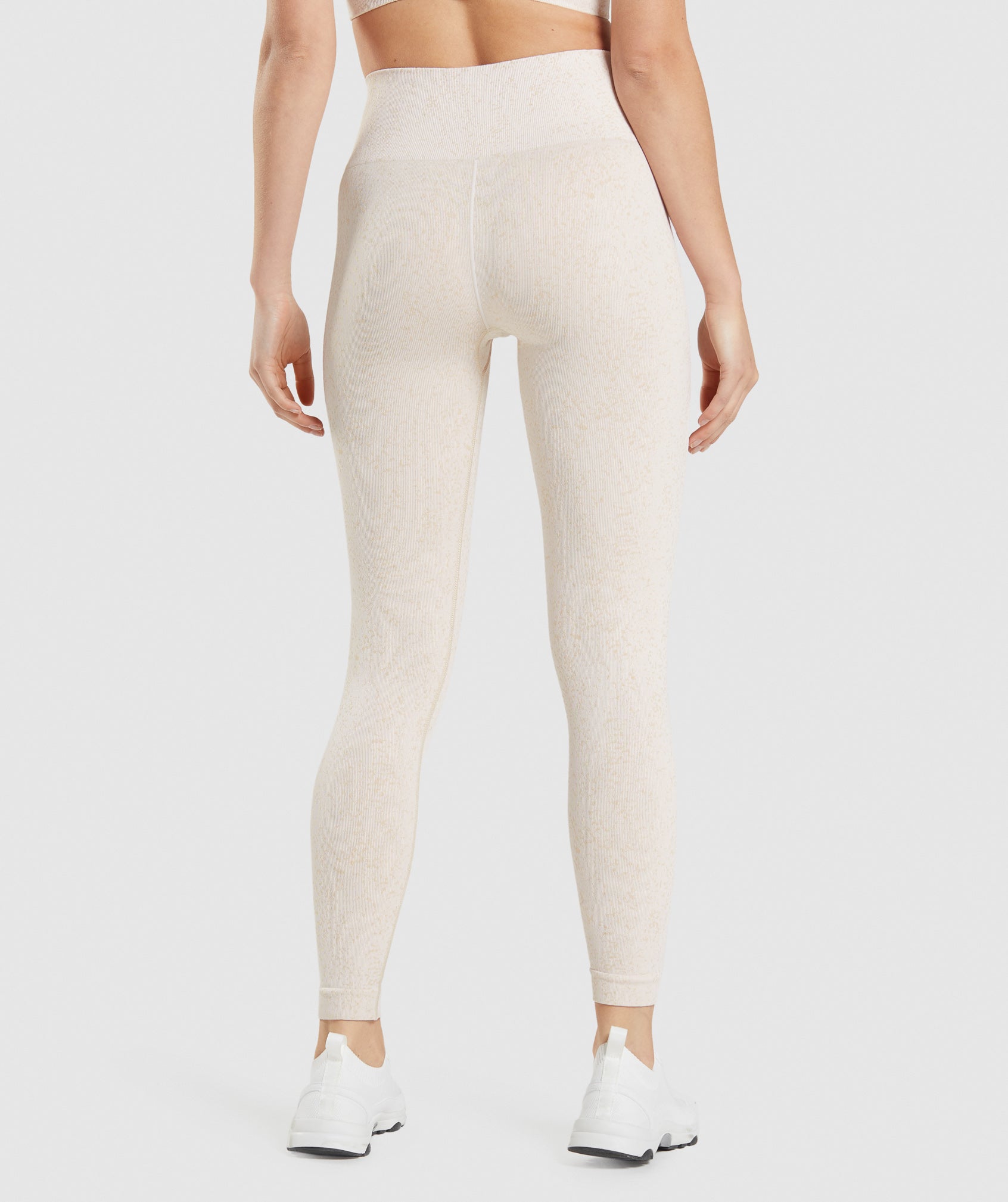 Adapt Fleck Seamless Leggings in Mineral | Coconut White - view 2