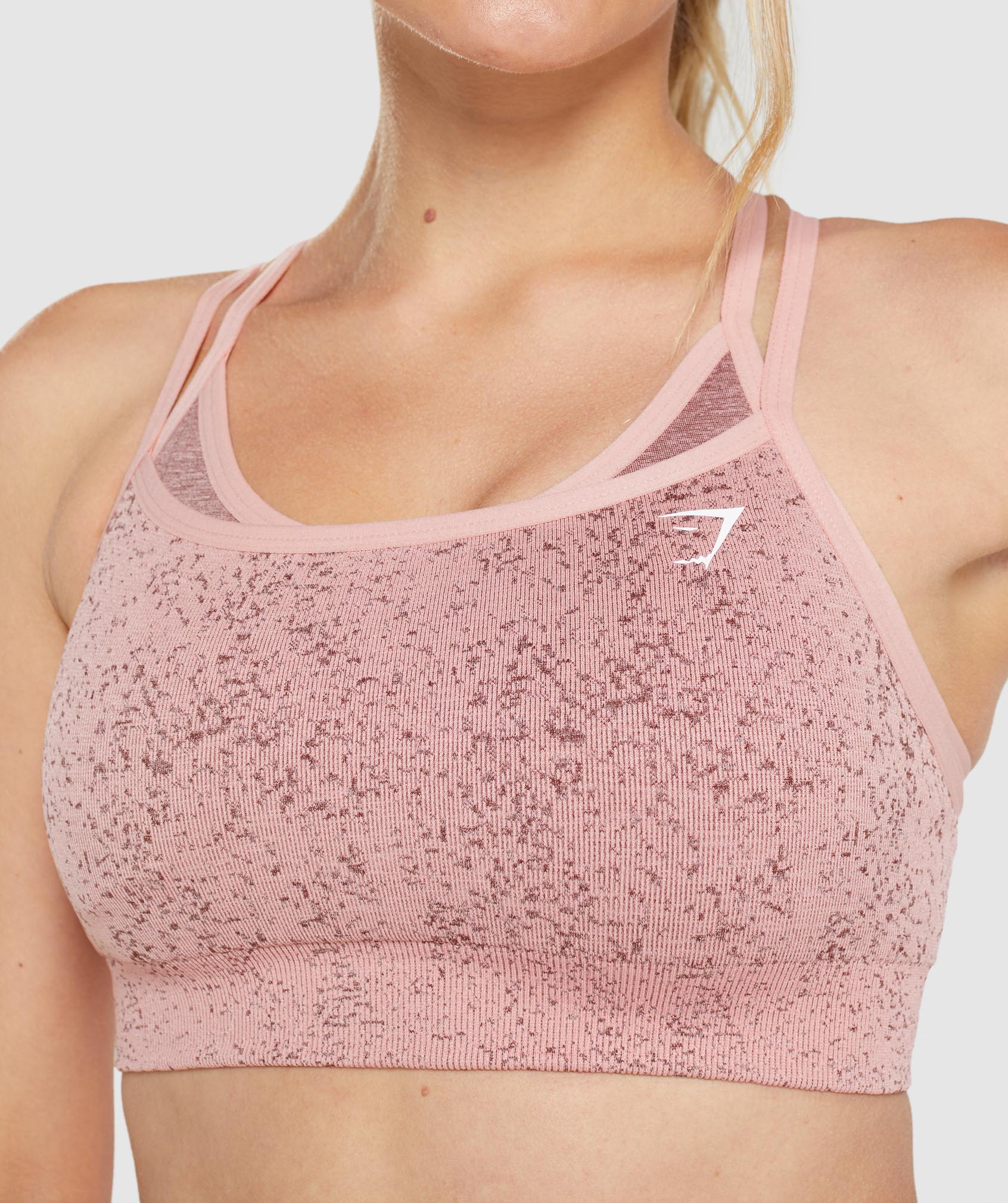 Adapt Fleck Seamless Sports Bra in Mineral | Paige Pink - view 6