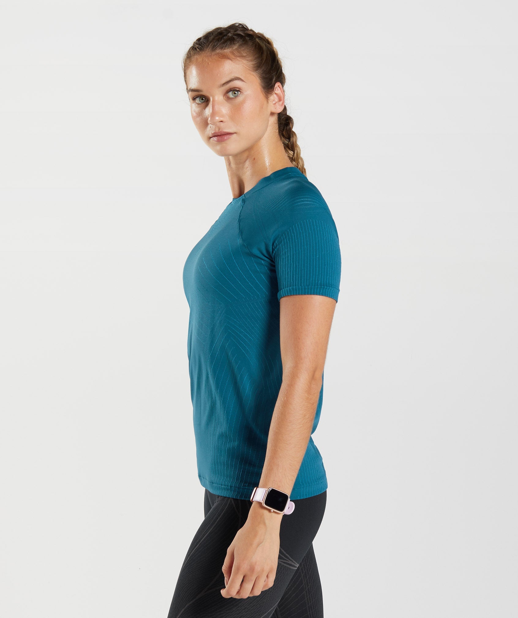 Apex Seamless Top in Atlantic Blue/Shark Blue - view 3