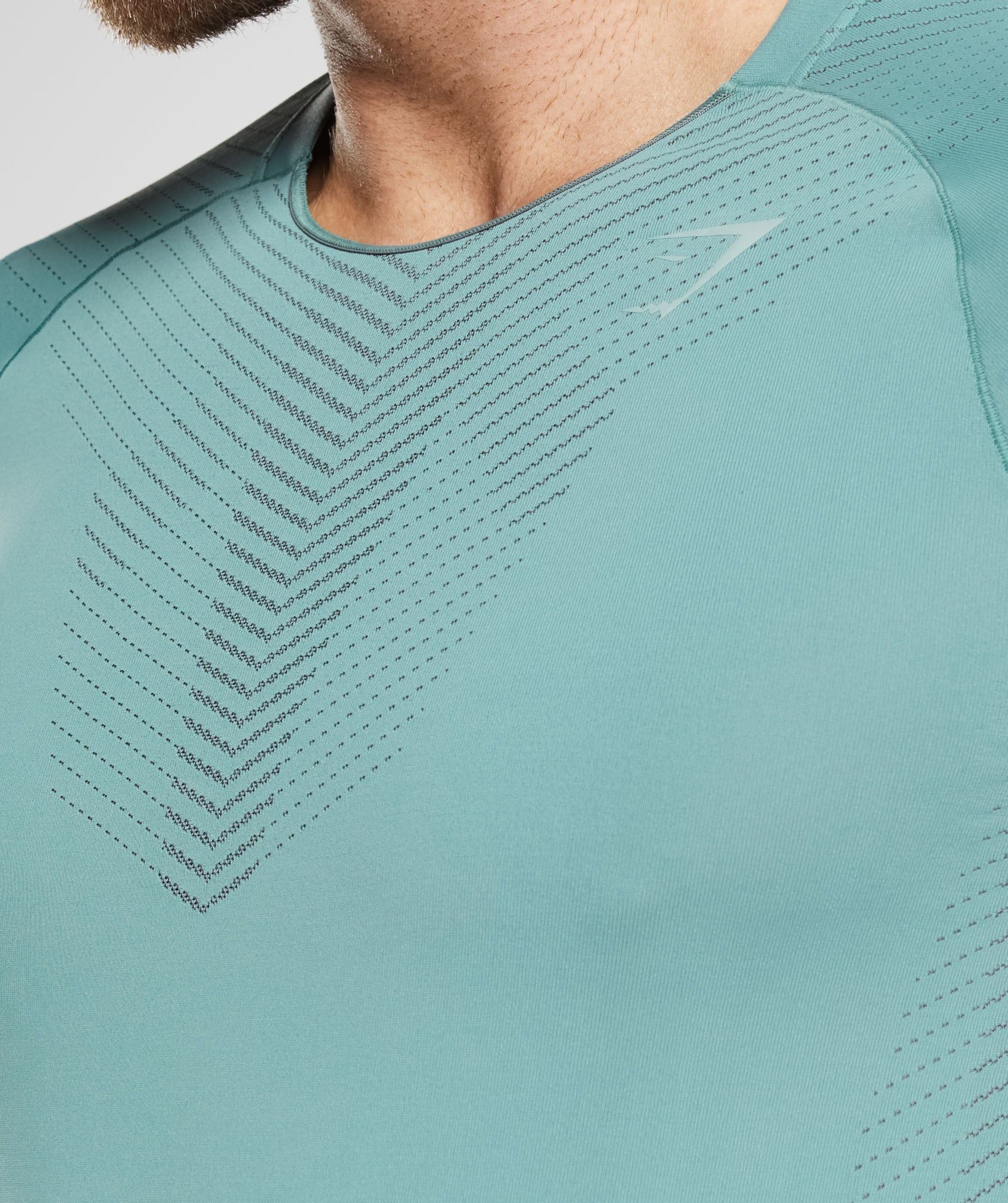 Apex Seamless T-Shirt in Ink Teal/Silhouette Grey - view 5