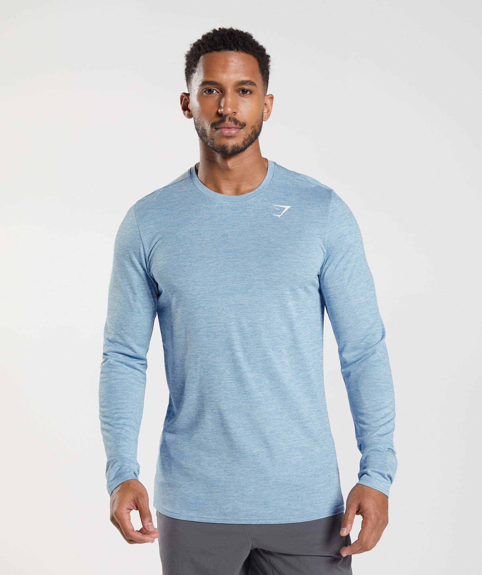 Arrival Long Sleeve T-Shirt in Ozone Blue/Skyline Blue Marl - view 1