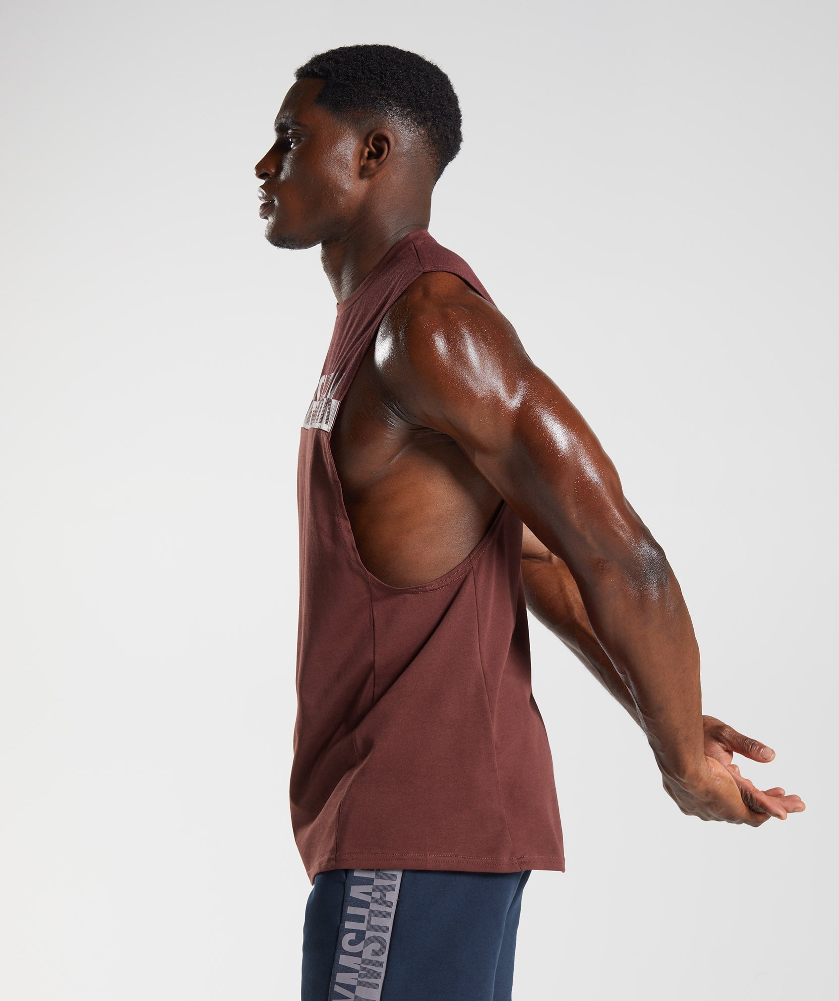Bold React Drop Arm Tank in Cherry Brown - view 3