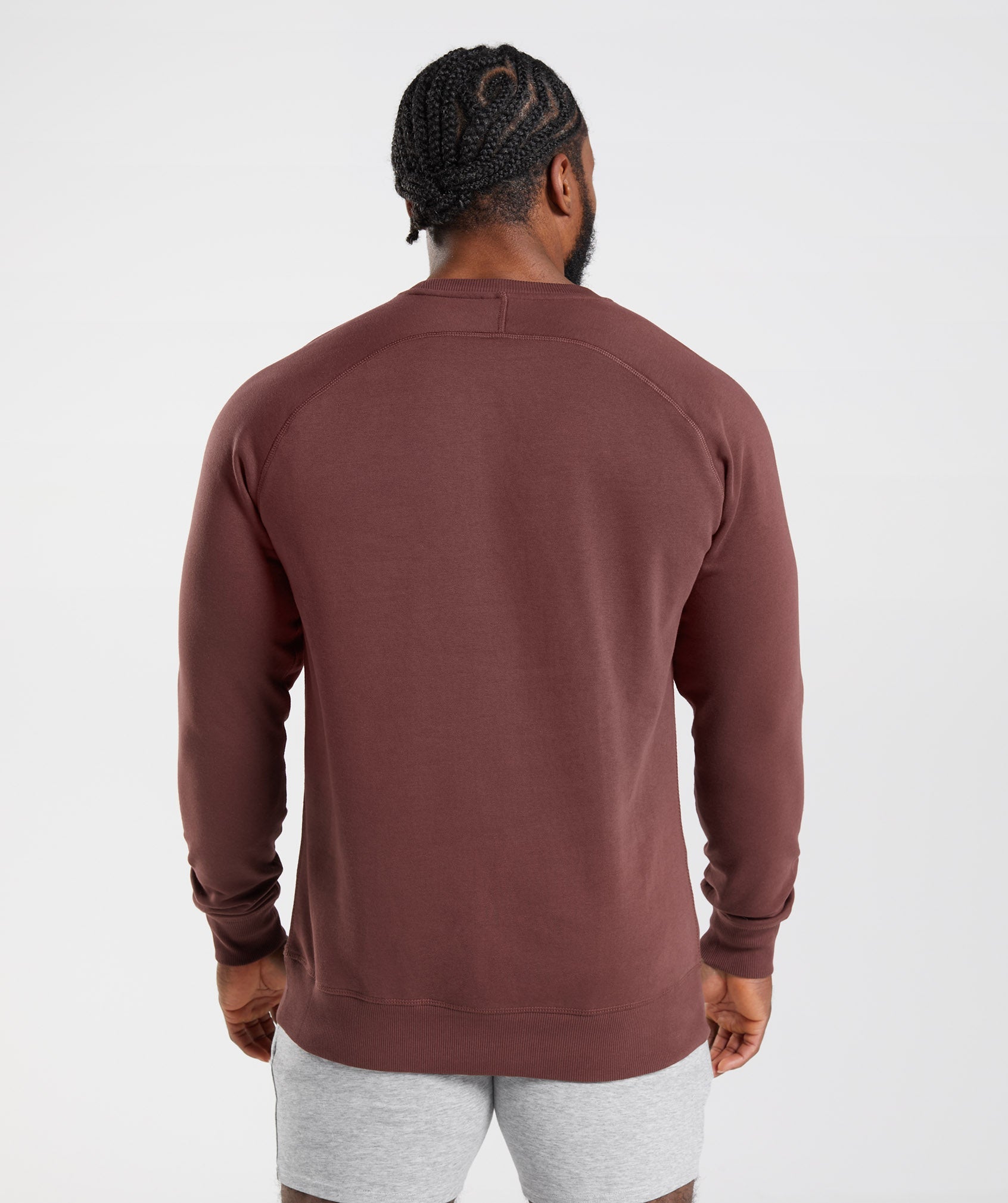 Crest Sweatshirt in Cherry Brown