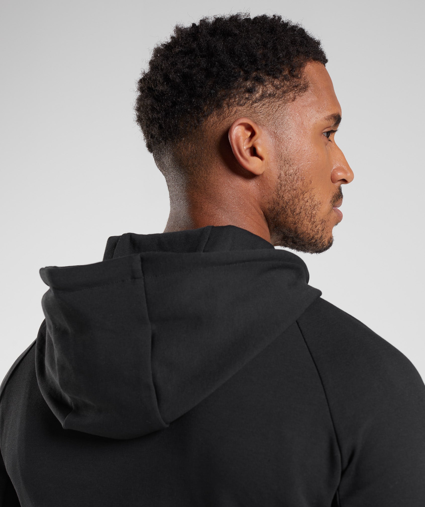 React Hoodie in Black - view 3