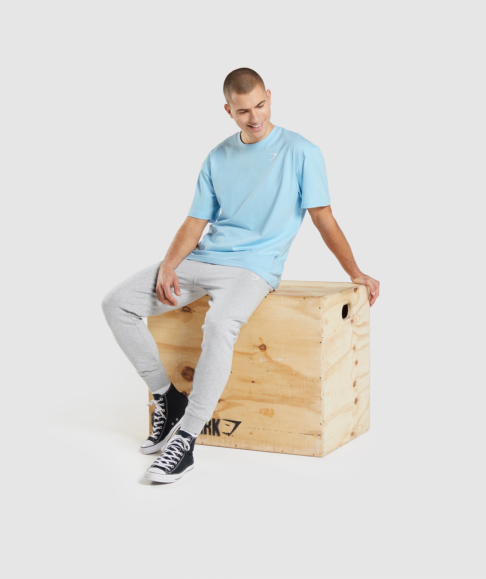 Essential Oversized T-Shirt in Linen Blue - view 4