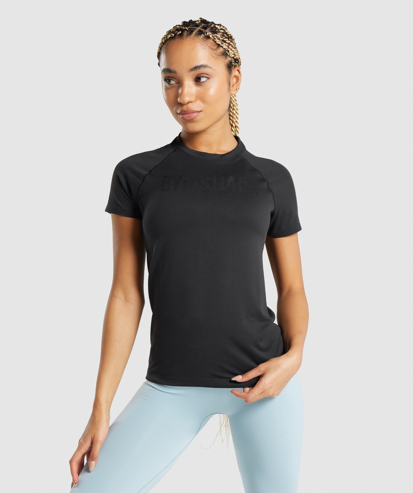 Fit Seamless Loose T-Shirt in Black - view 1