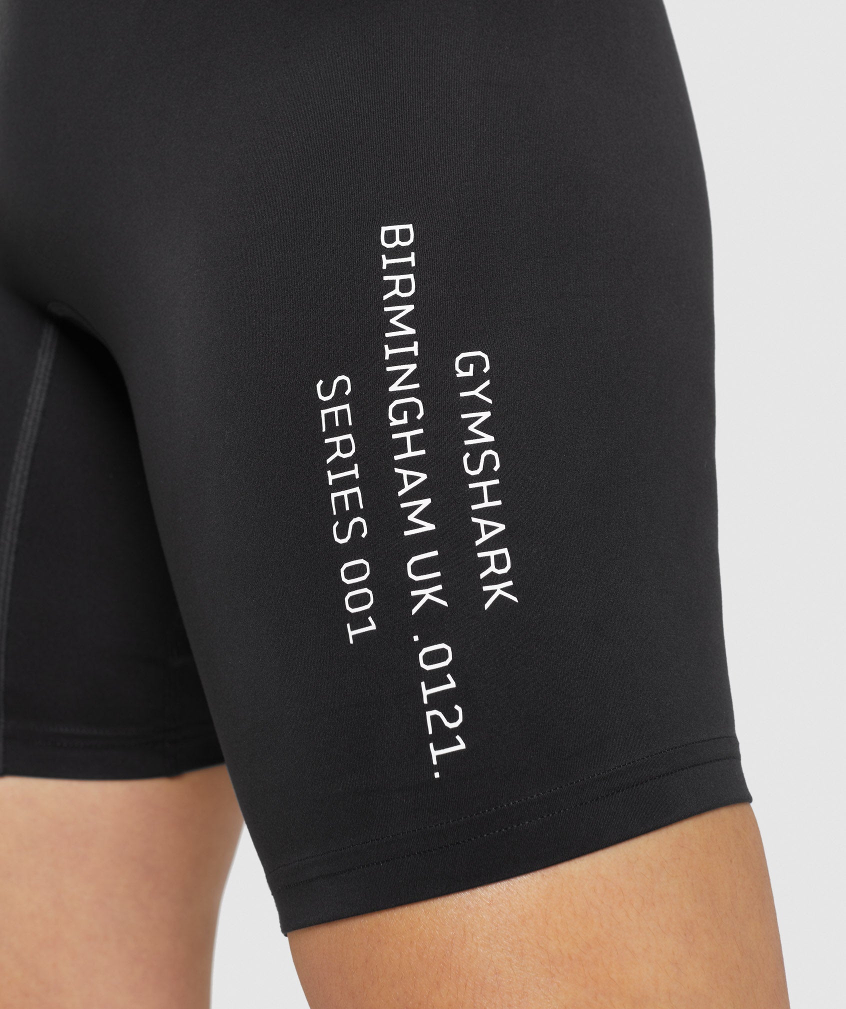 Activated Graphic Cycling Shorts in Black - view 3