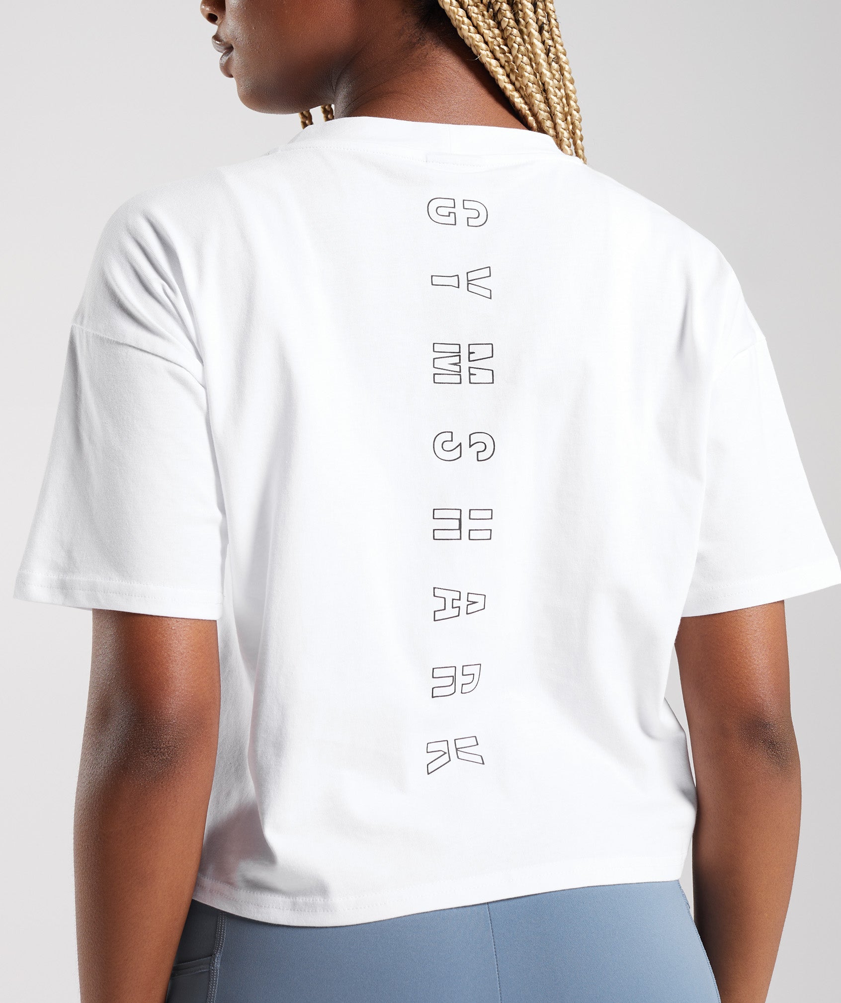 Central Graphic Midi Tee in White - view 4
