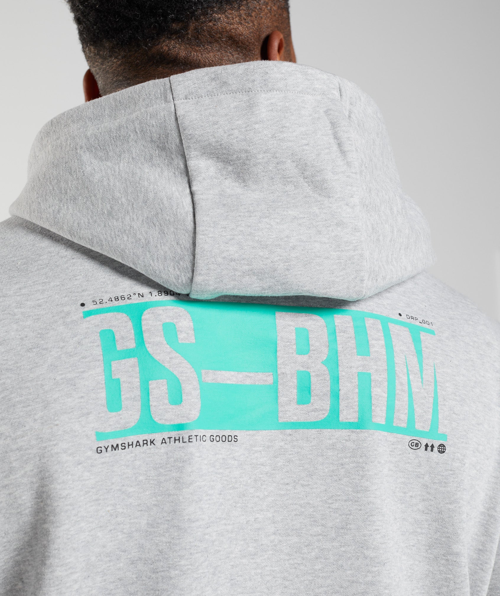 BHM Hoodie in Light Grey Marl - view 3