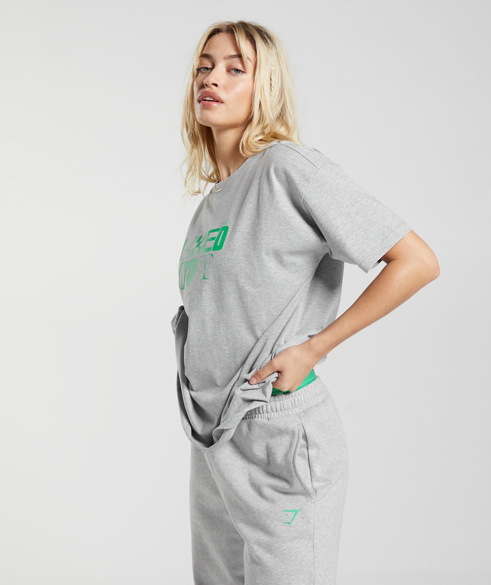 Maxed Out Oversized T-Shirt in Light Grey Marl - view 3