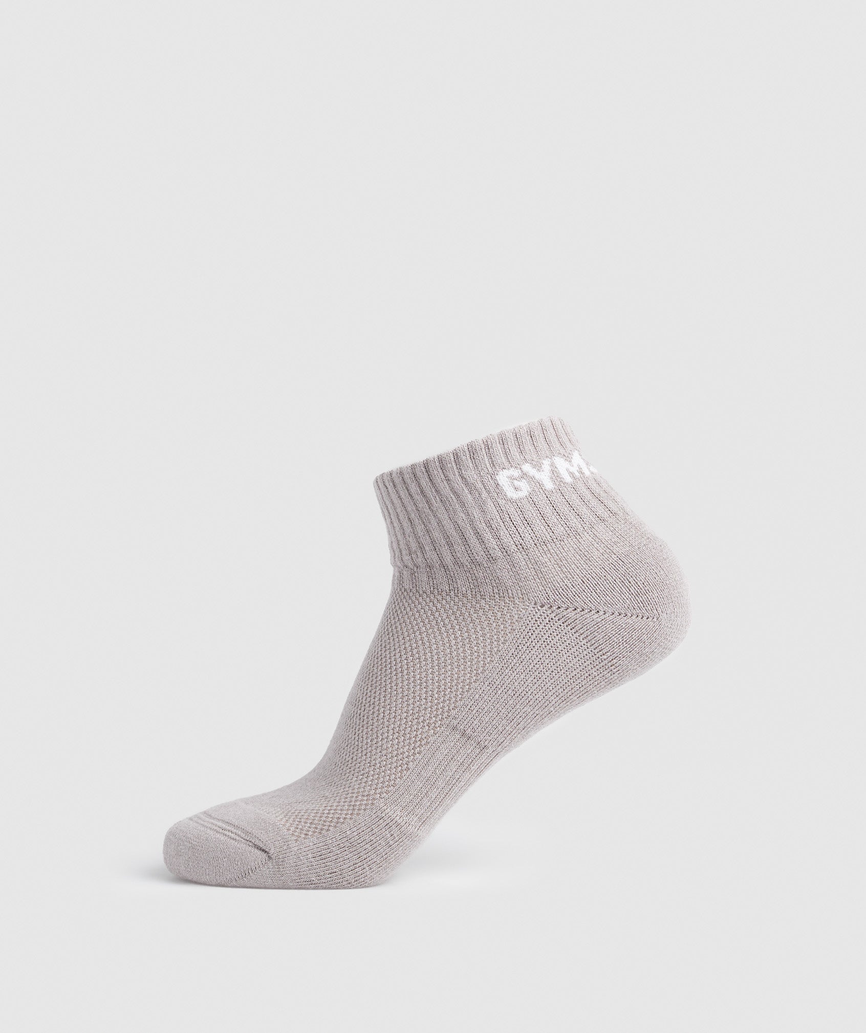 Jacquard Quarter Socks 3pk in Olive/White/Modern Blush Pink - view 6