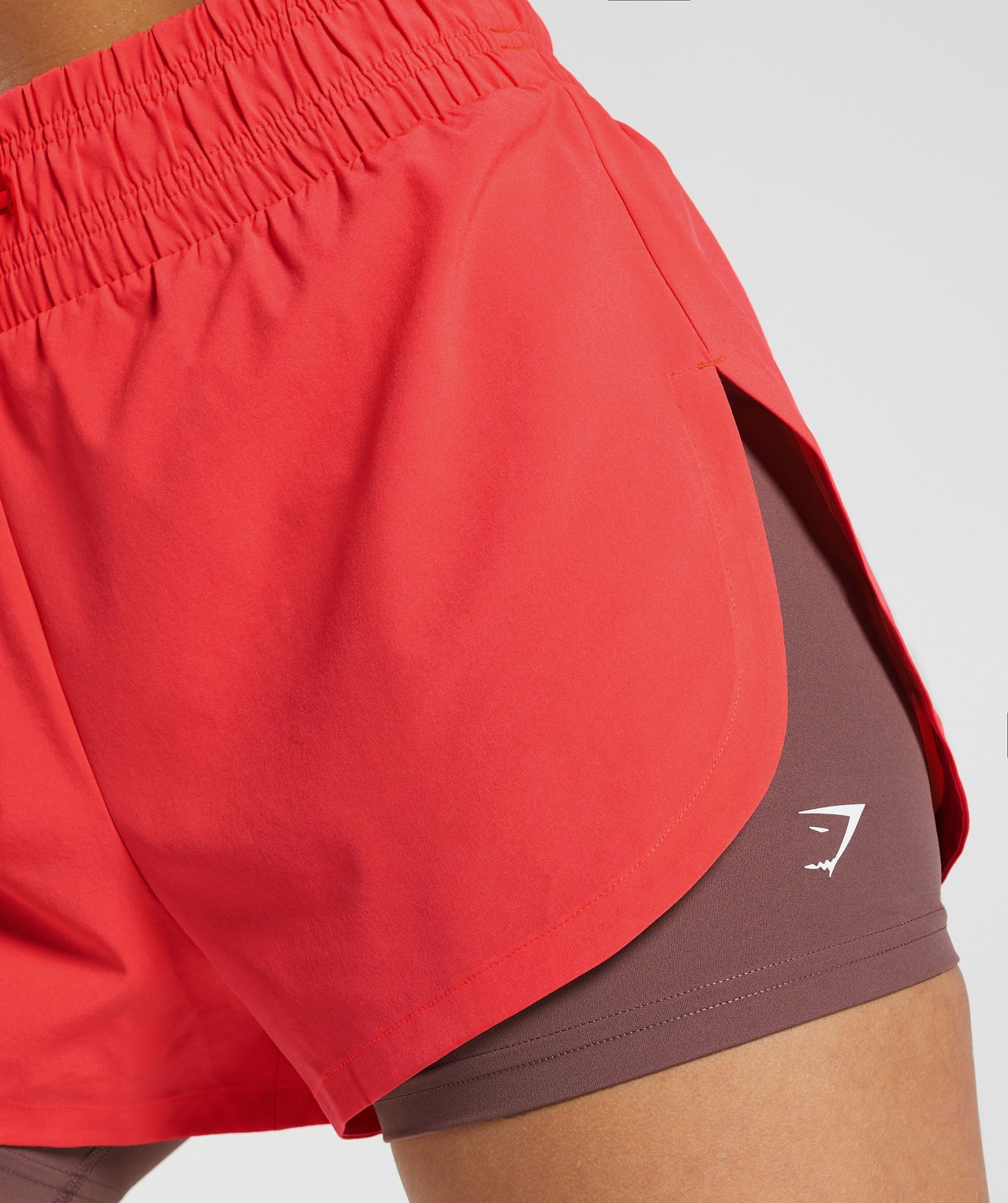 Running 2 In 1 Shorts in Fluo Bold Pink/Magenta Brown - view 5