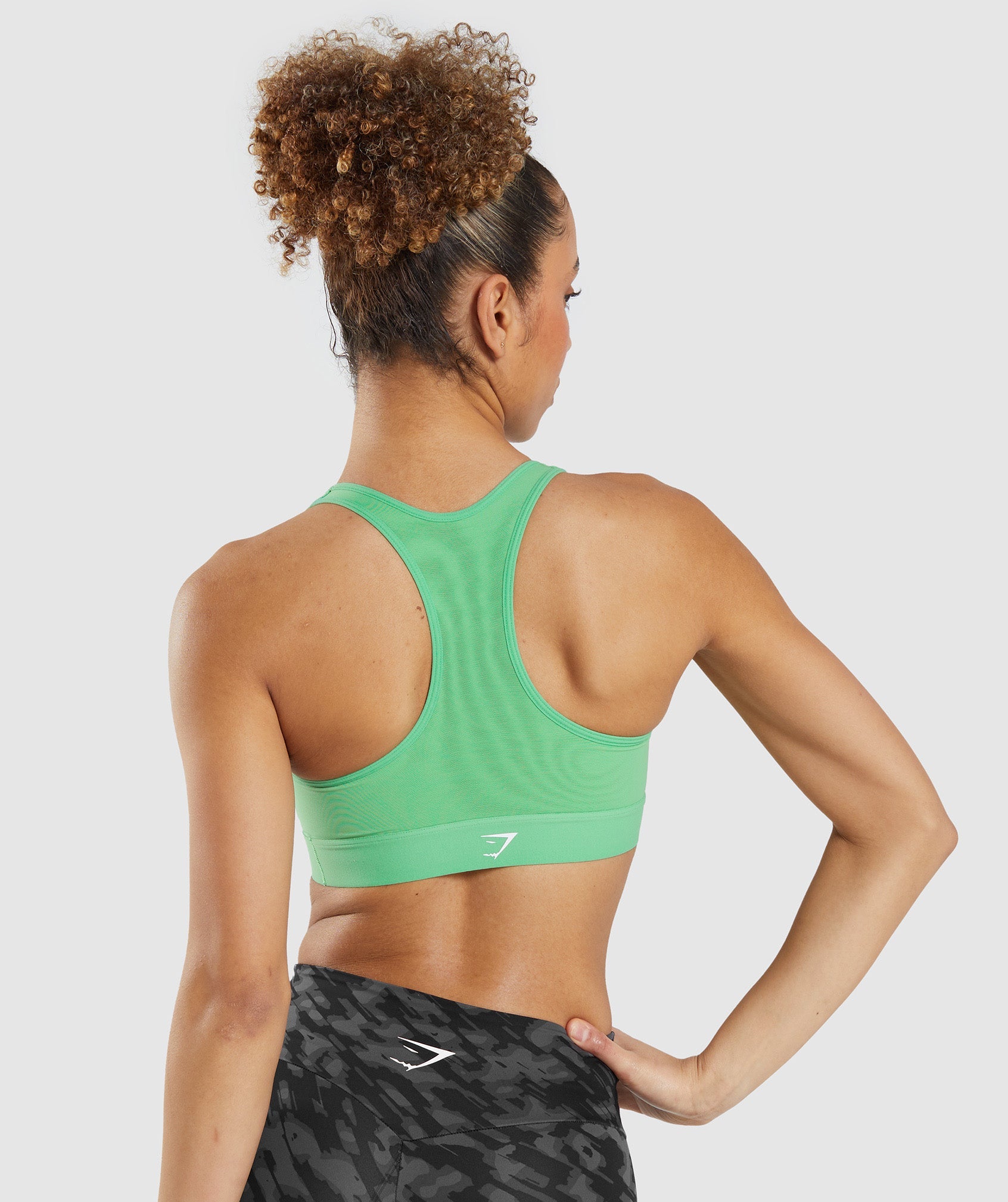 Lightweight High Support Sports Bra in Apple Green - view 2