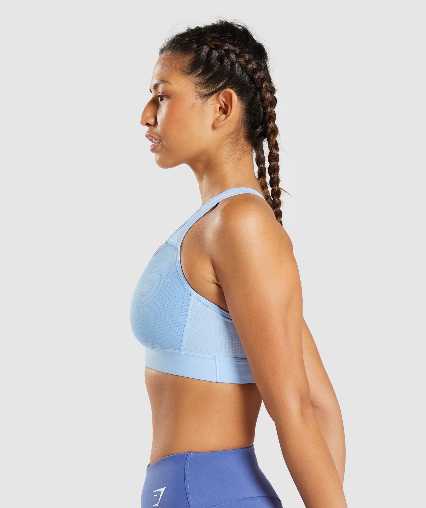 Lightweight High Support Sports Bra in Moonstone Blue - view 4