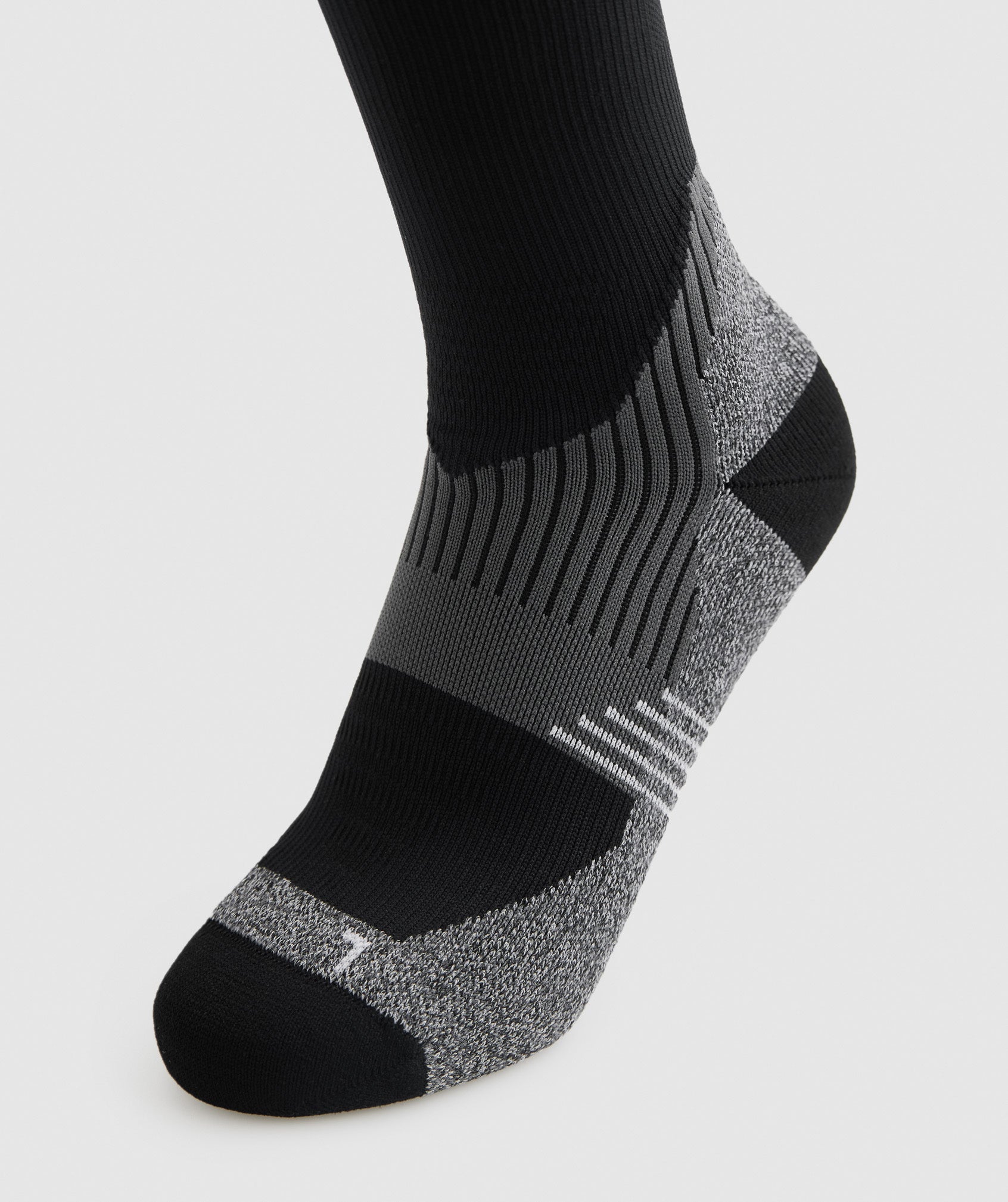 Long Performance Socks in Black - view 4