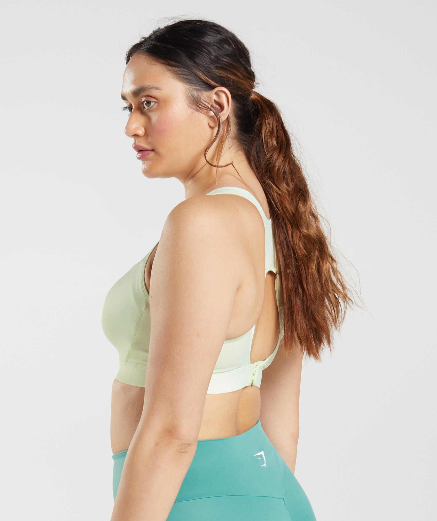 Open Back Sports Bra in Cucumber Green - view 3