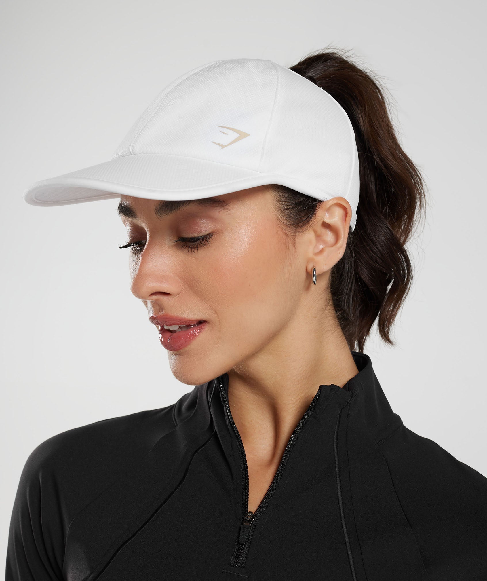 Ponytail Cap in White - view 1