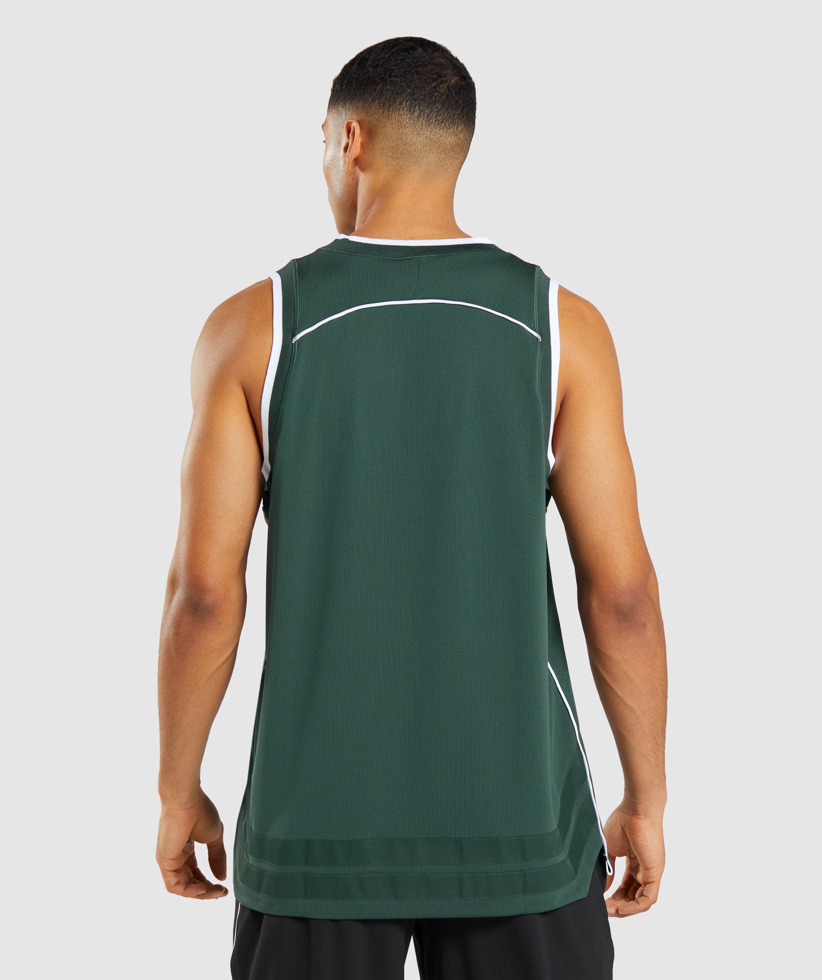 Recess Basketball Tank in Obsidian Green/White - view 2