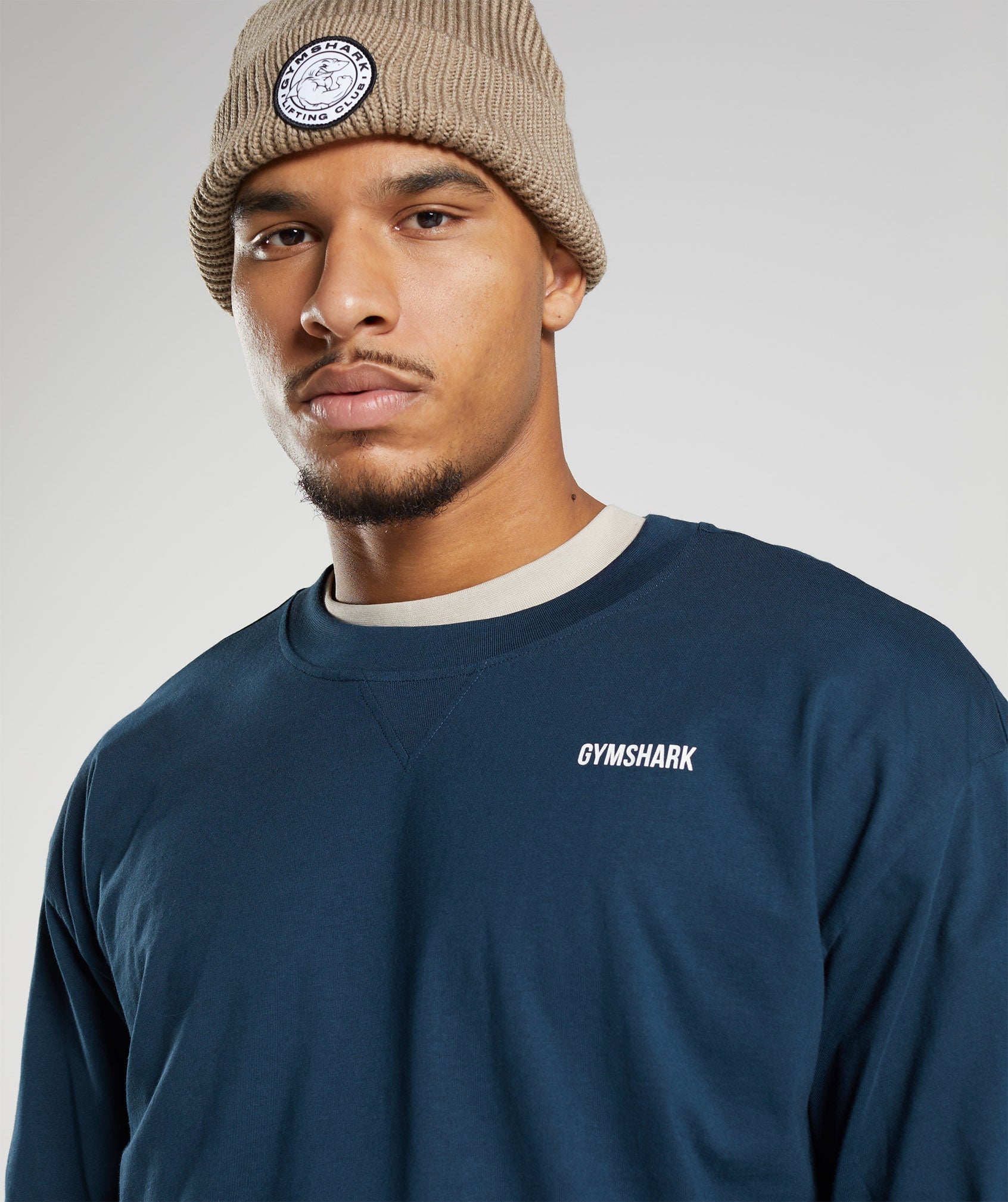 Rest Day Sweats Long Sleeve T-Shirt in Navy - view 6