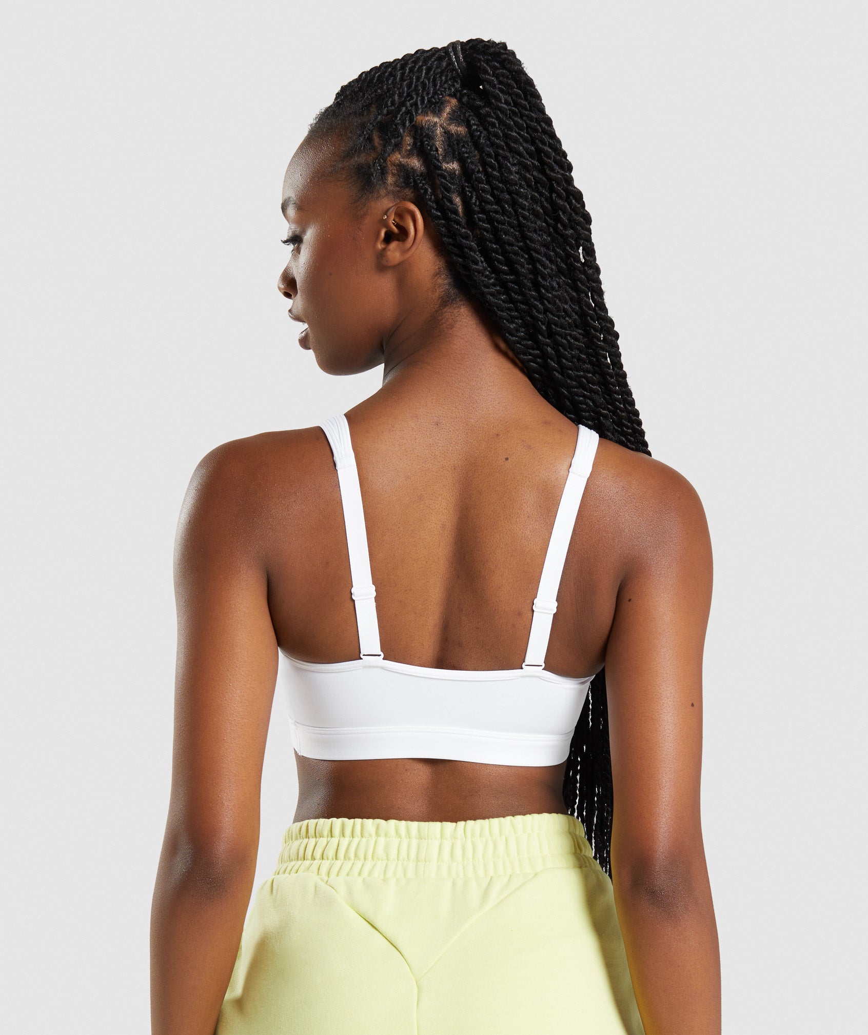 Scoop Neck Sports Bra in White - view 3