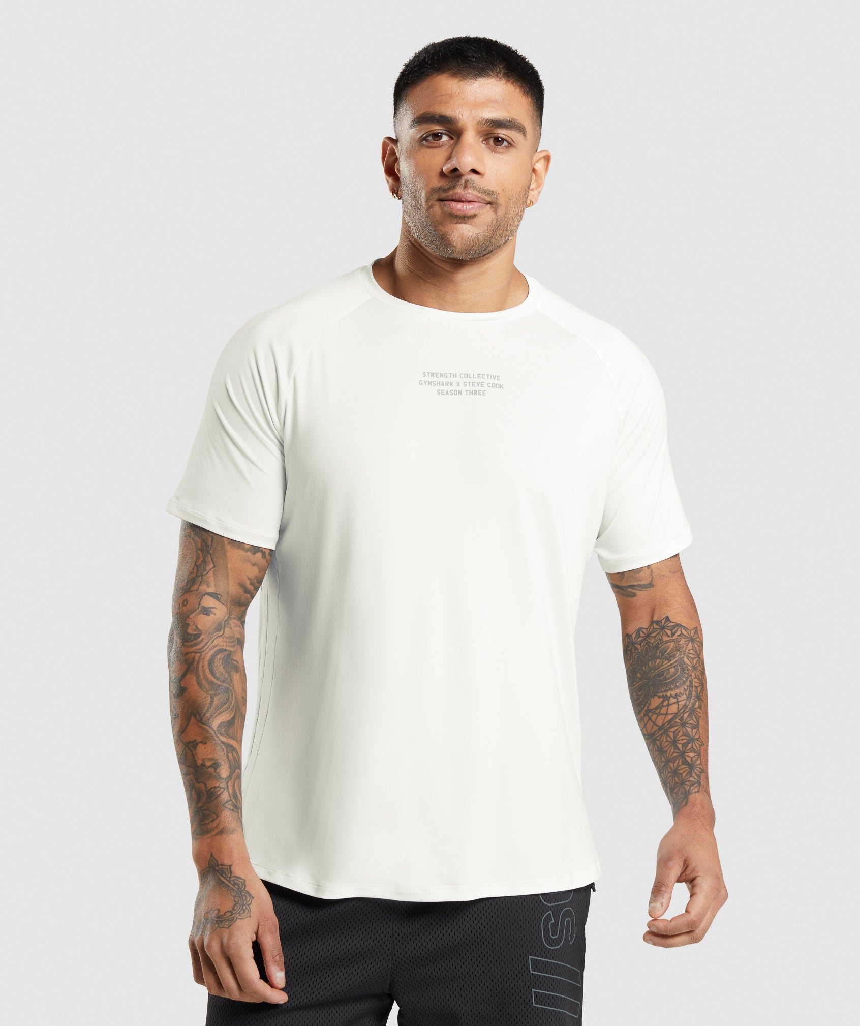 Gymshark//Steve Cook T-Shirt in Off White - view 1