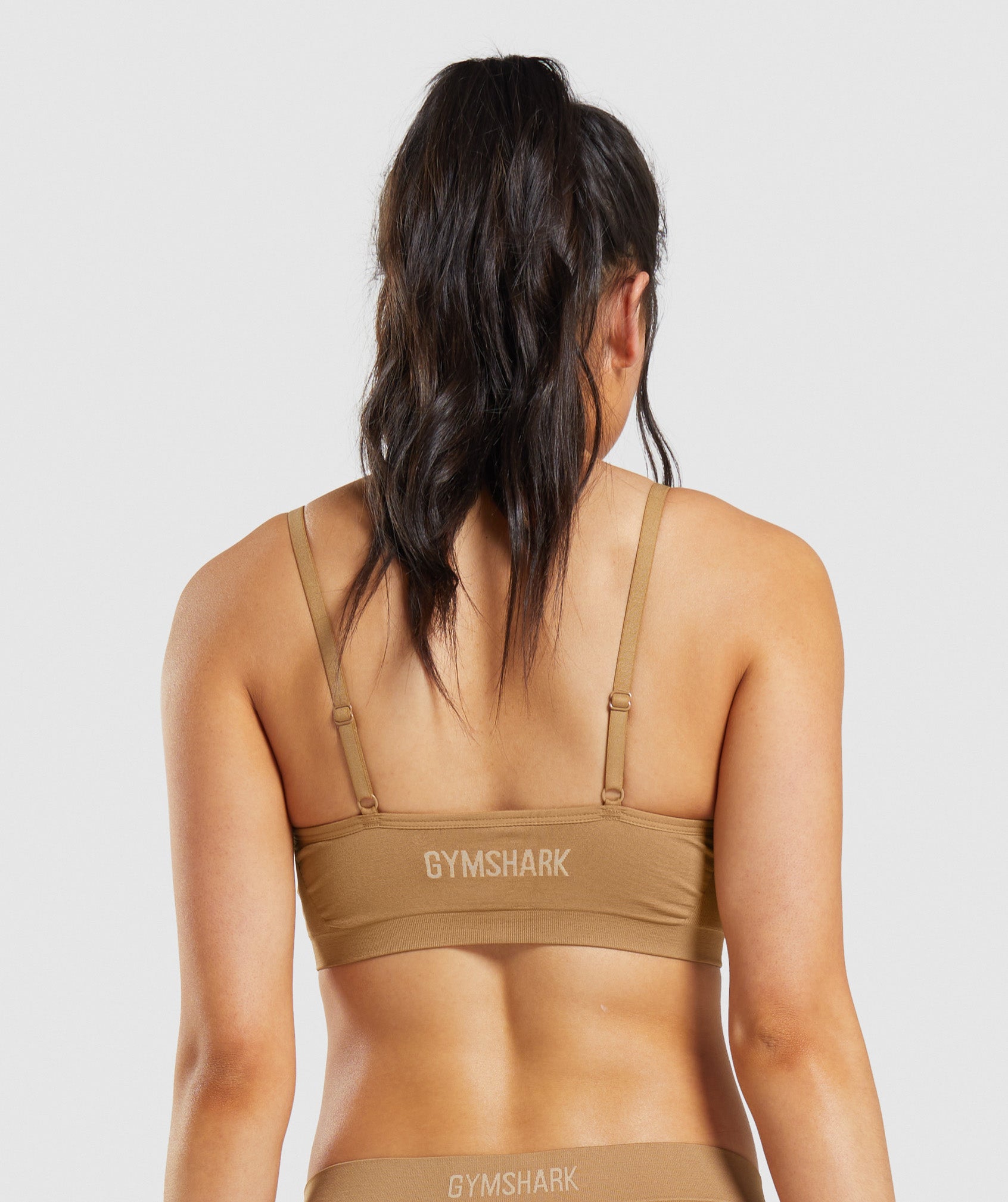 Seamless Low Neck Bralette in Golden Light Brown - view 5