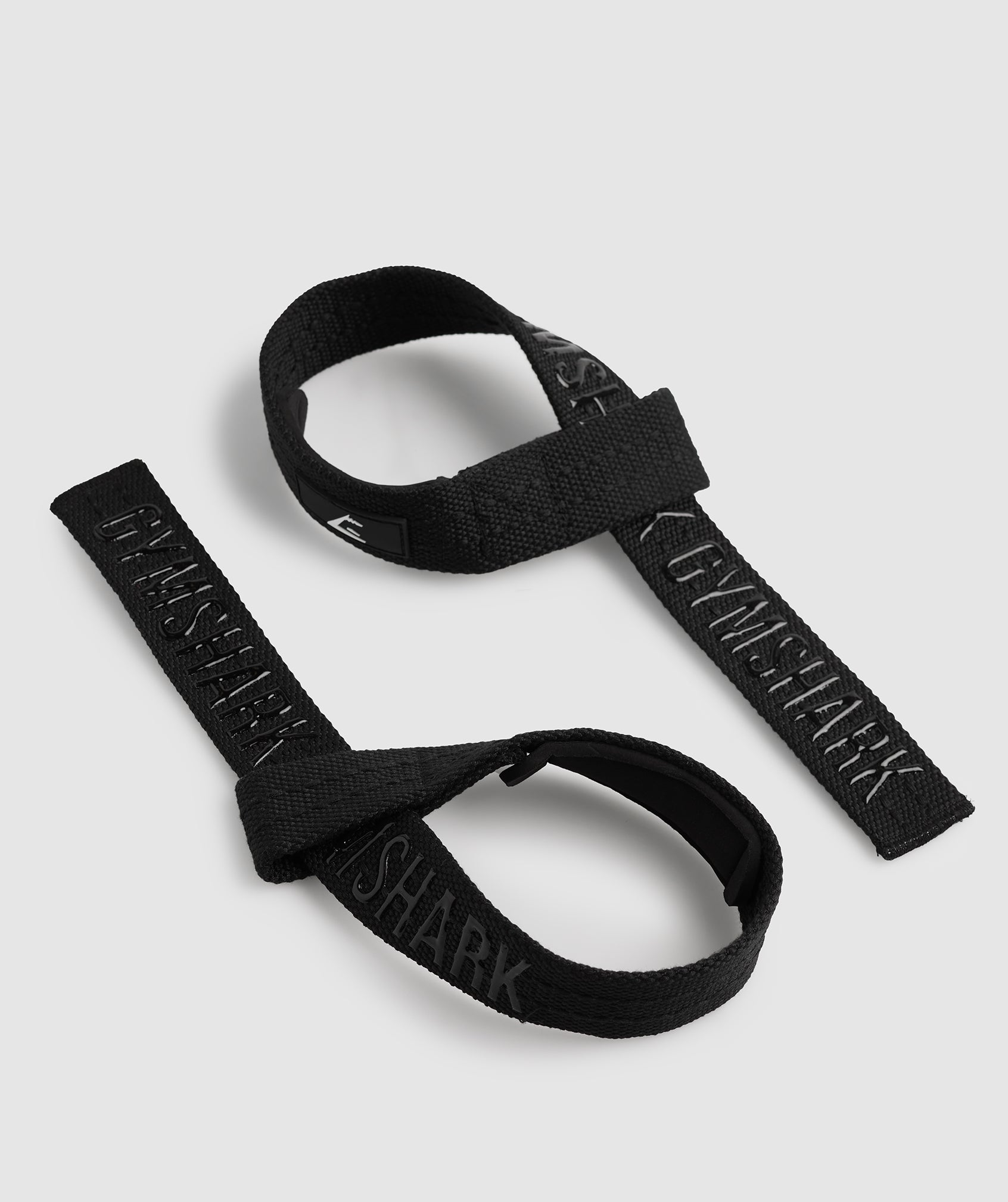 Silicone Grip Lifting Straps in Black - view 1