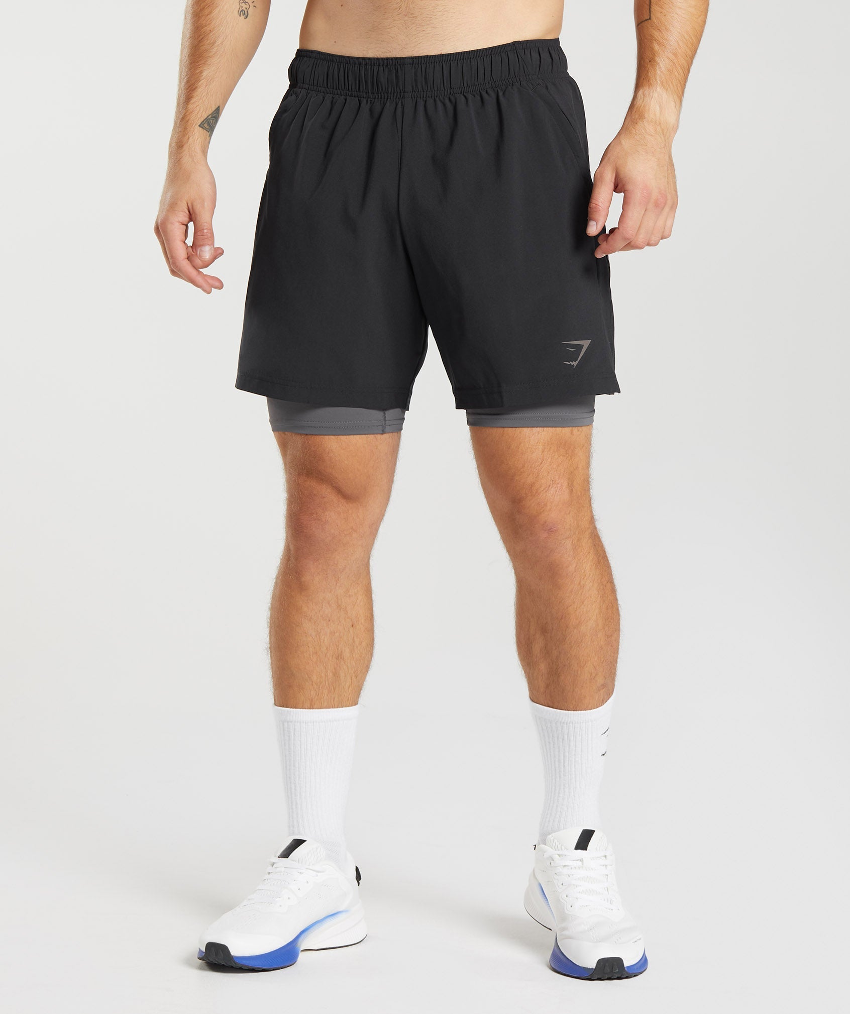 Sport 7" 2 In 1 Shorts in Black/Silhouette Grey - view 1