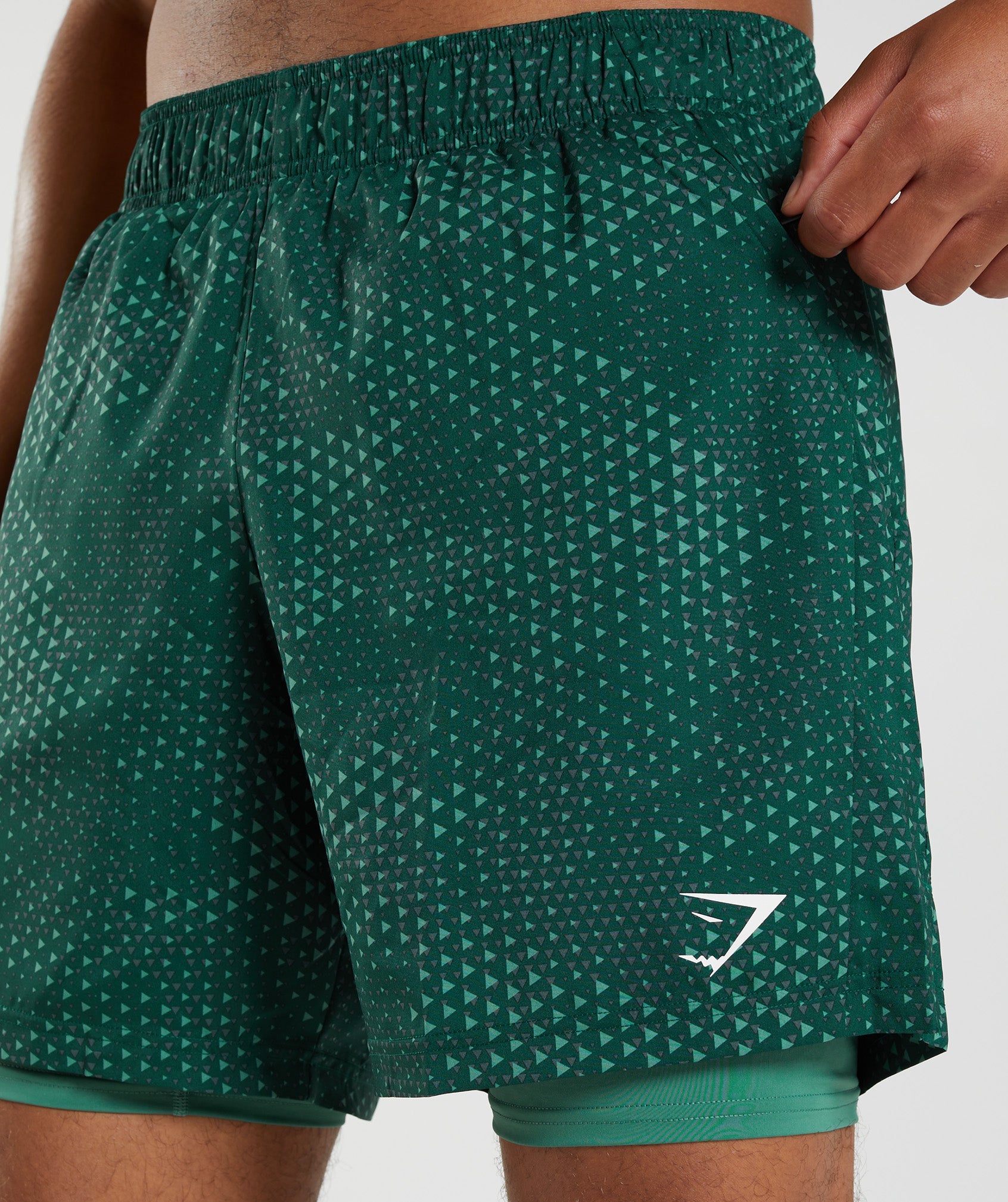 Sport 7" 2 In 1 Shorts in Hoya Green - view 6