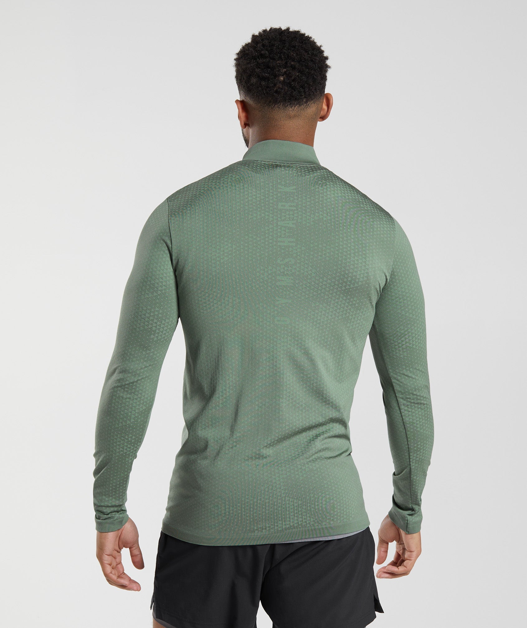 Sport Seamless 1/4 Zip in Willow Green/Desert Sage Green