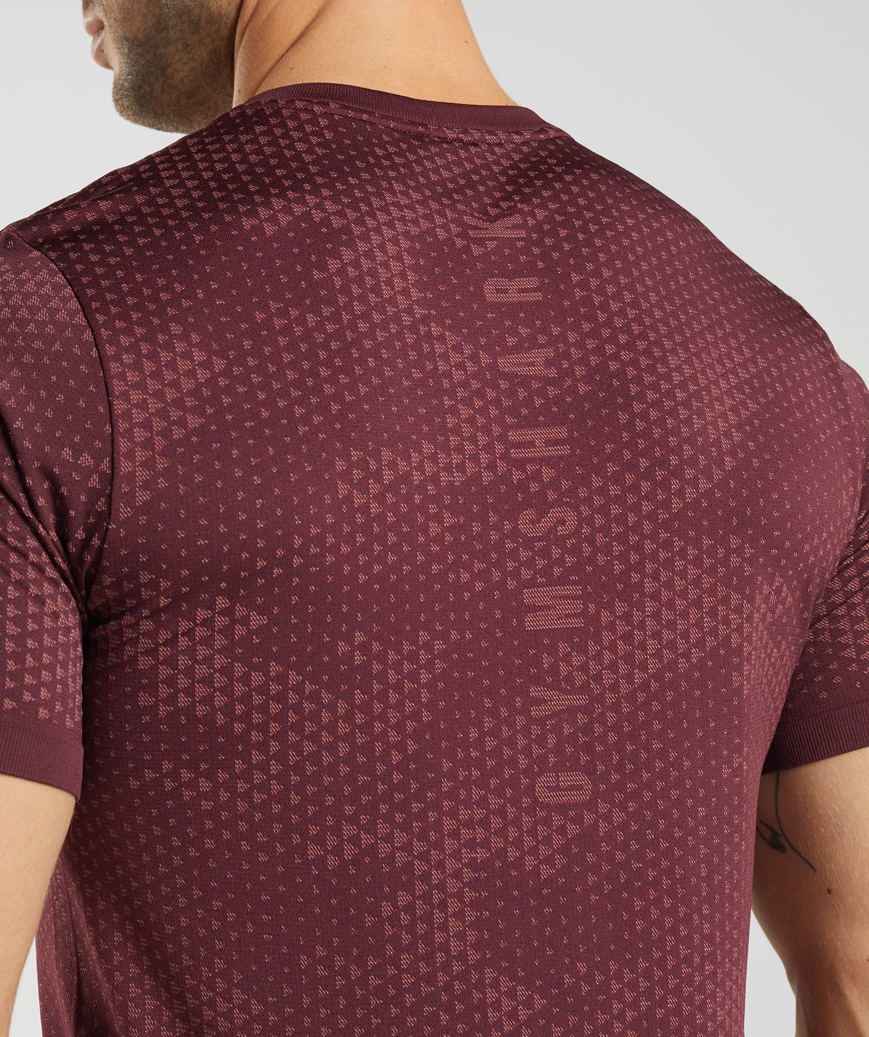 Sport Seamless T-Shirt in Baked Maroon/Rosewood Red - view 6