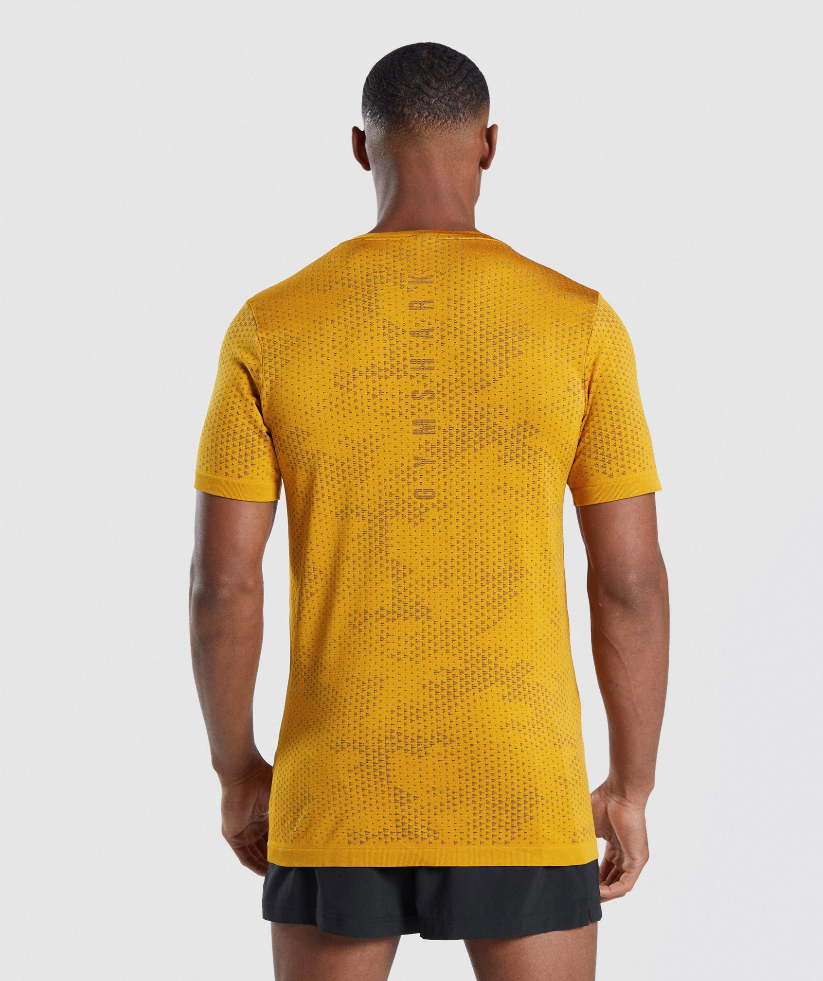 Sport Seamless T-Shirt in Turmeric Yellow/Black - view 2