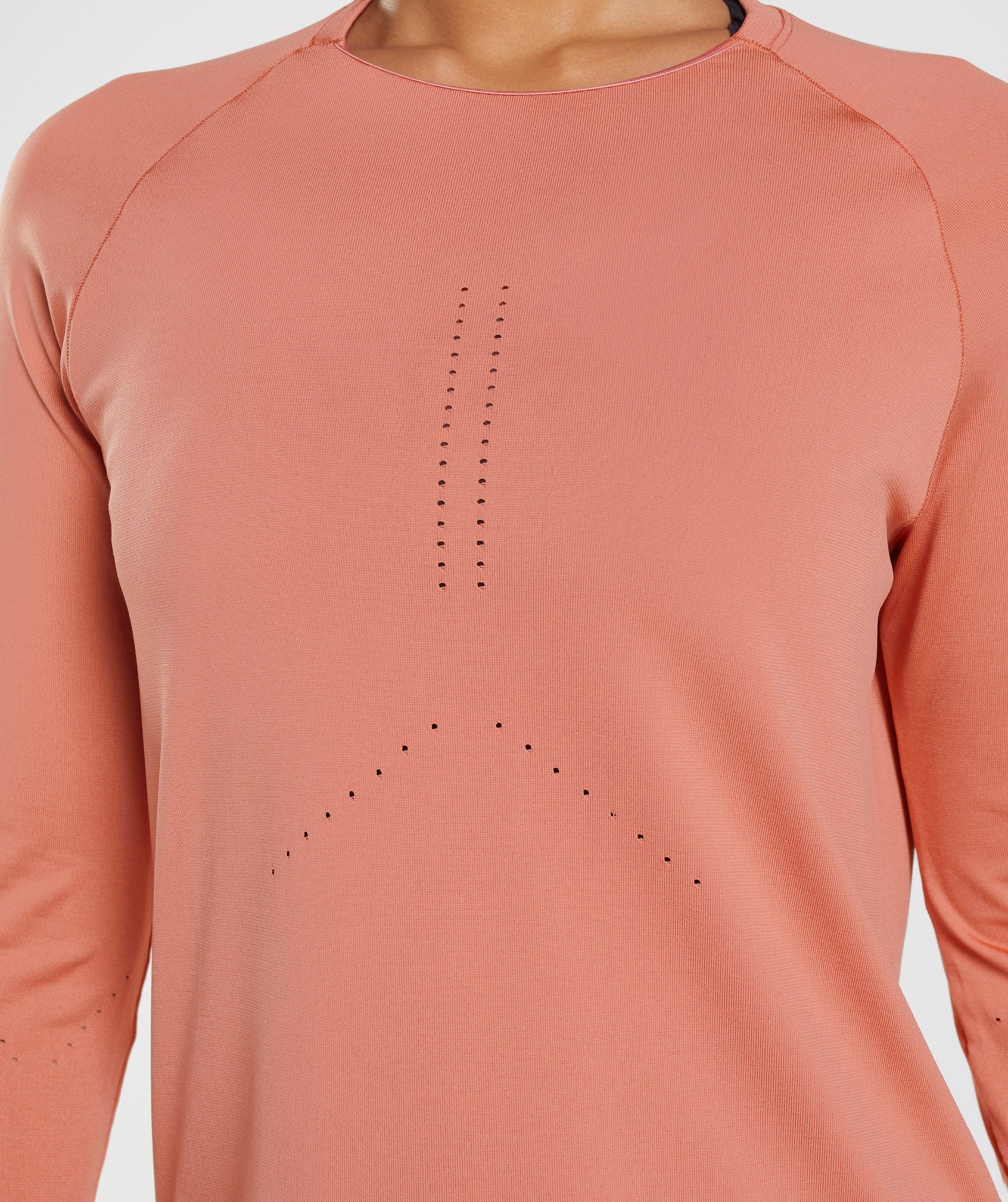 Sweat Seamless Long Sleeve Top in Terracotta Pink - view 4