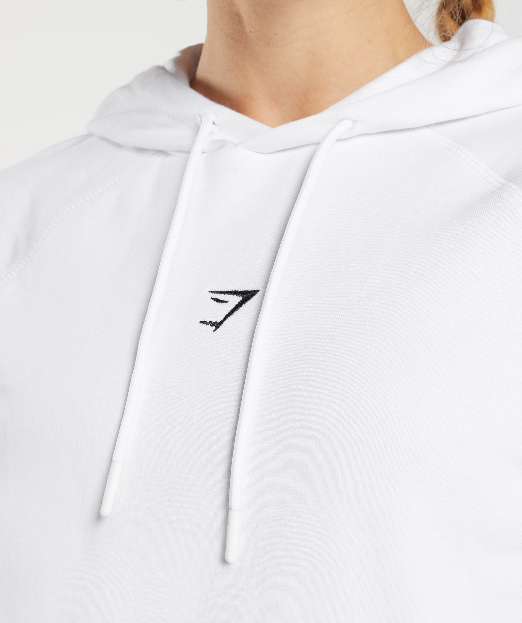 Training Cropped Hoodie in White - view 3