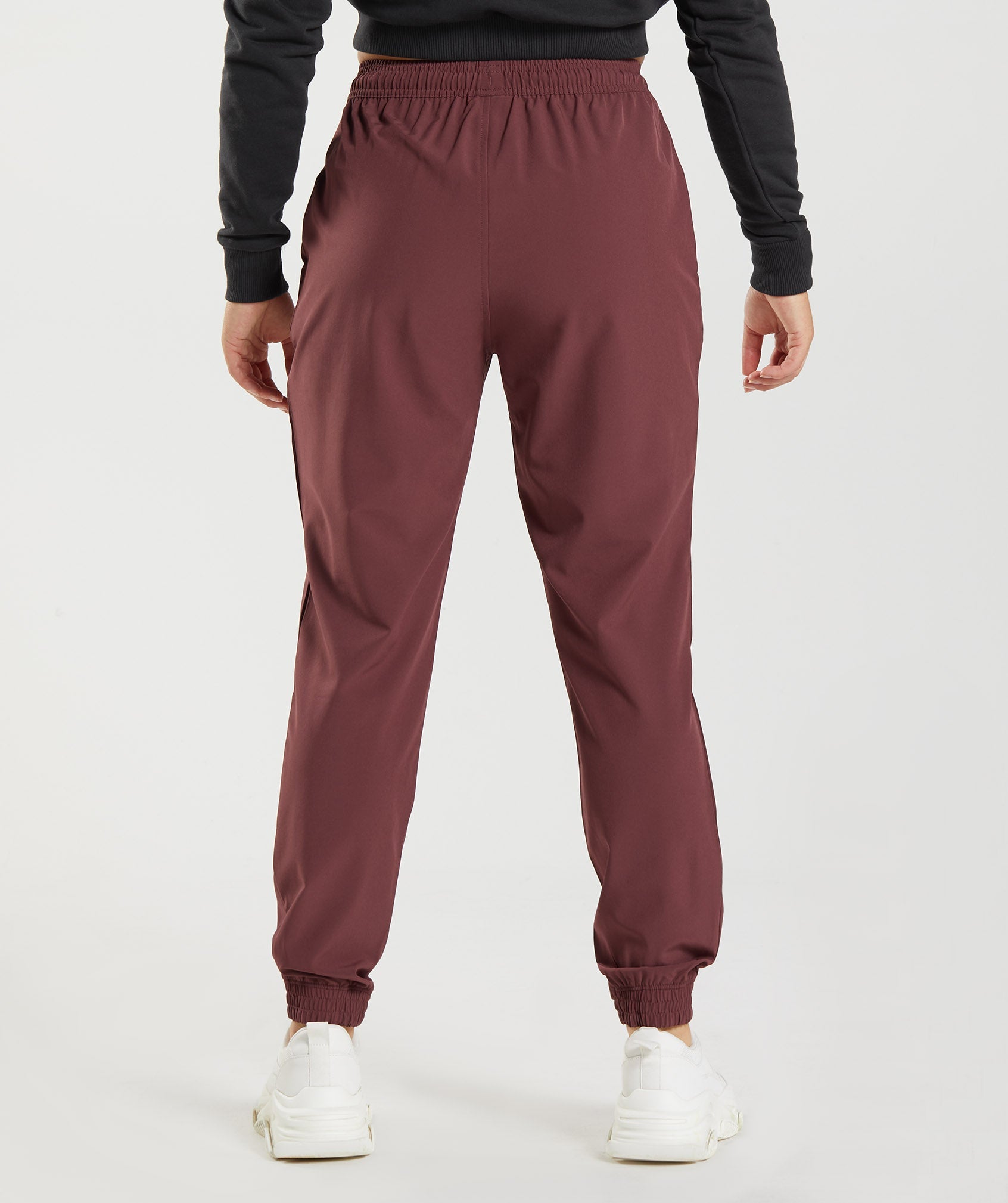 Training Woven Joggers in Cherry Brown - view 2