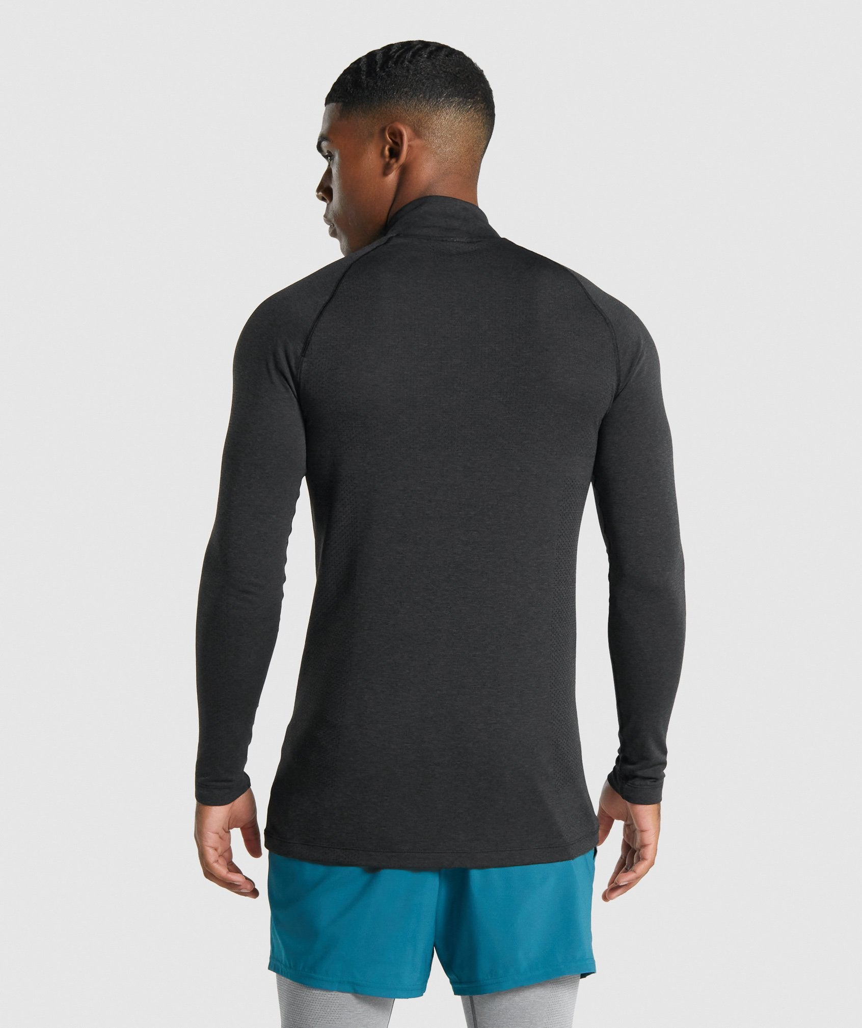 Vital Light 1/4 Zip in Black Marl - view 2