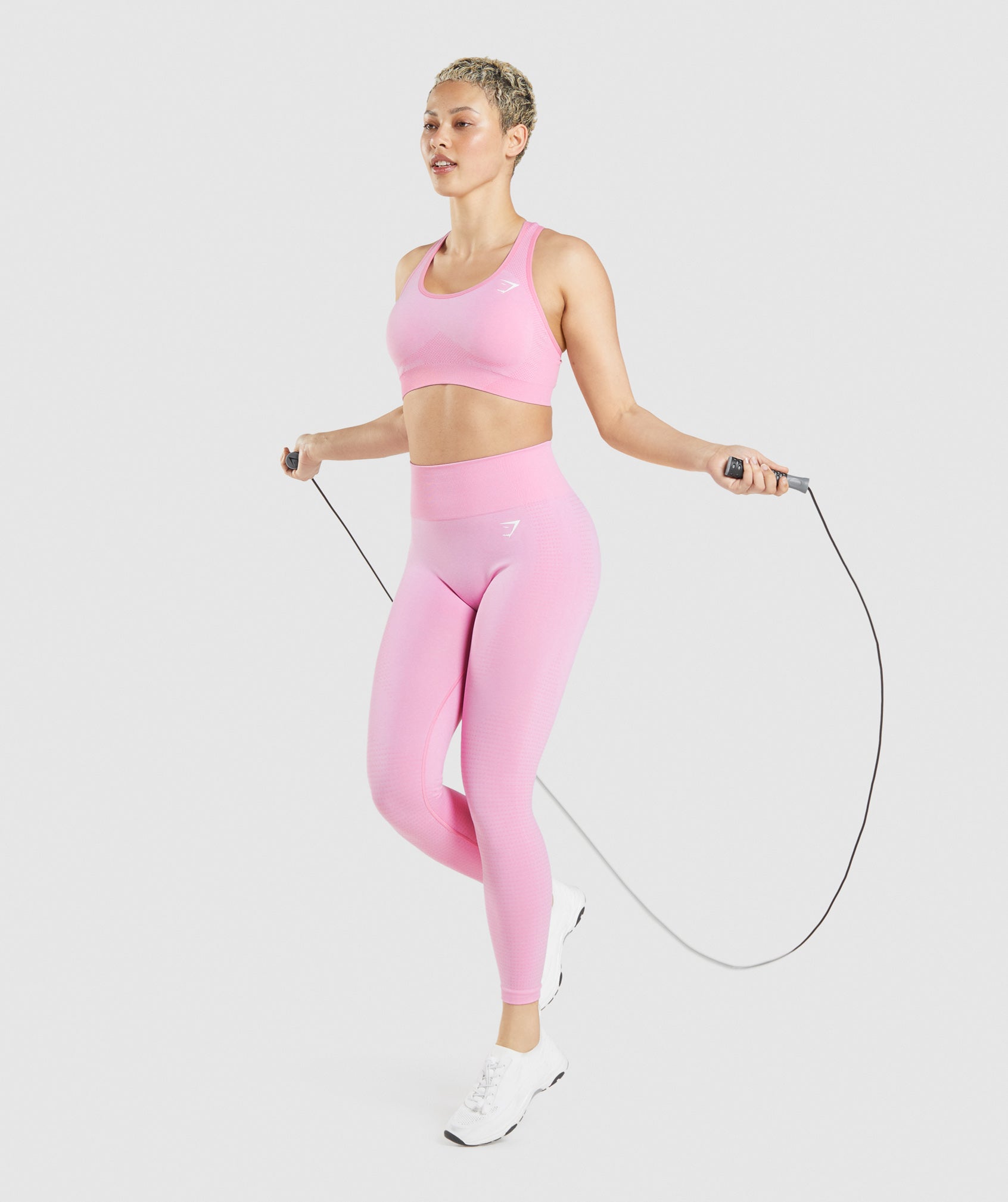 Vital Seamless 2.0 Sports Bra in Sorbet Pink Marl - view 4