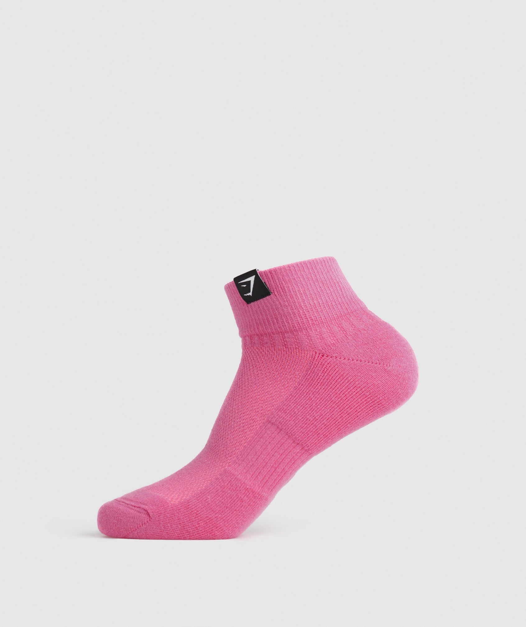 Woven Tab Quarter Socks 3pk in Fuchsia/Blue/Grape Blue - view 5