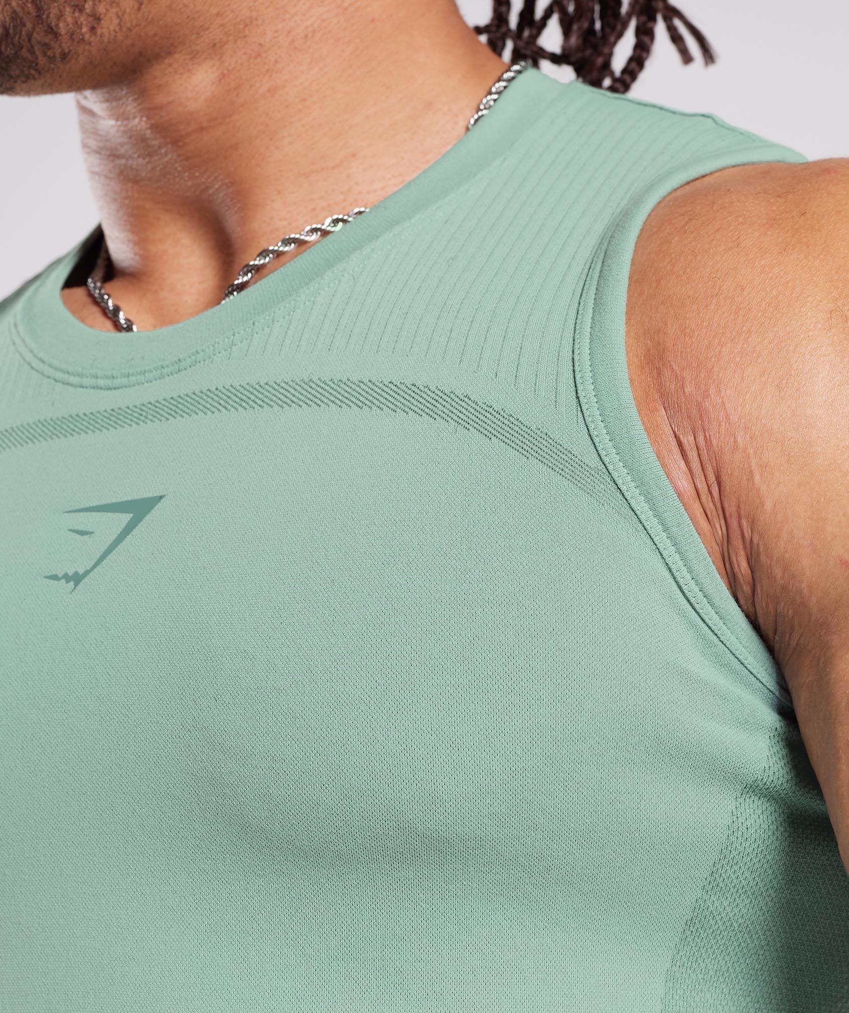 315 Seamless Tank in Frost Teal/Ink Teal