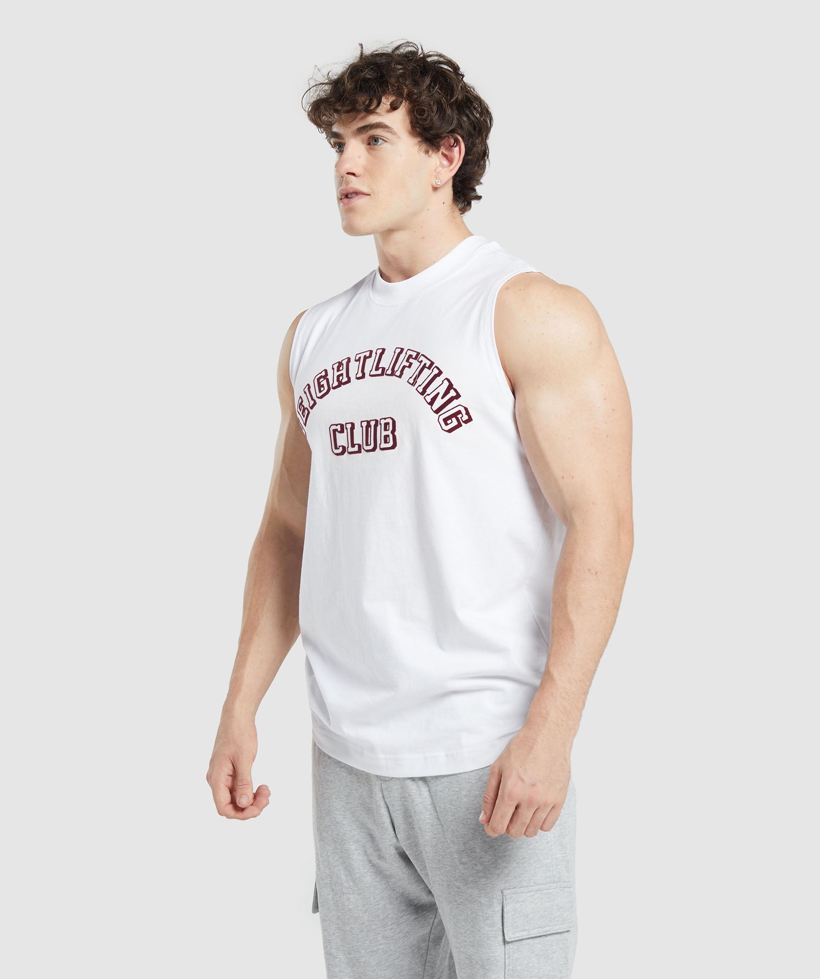 Weightlifting Club Tank in White - view 3