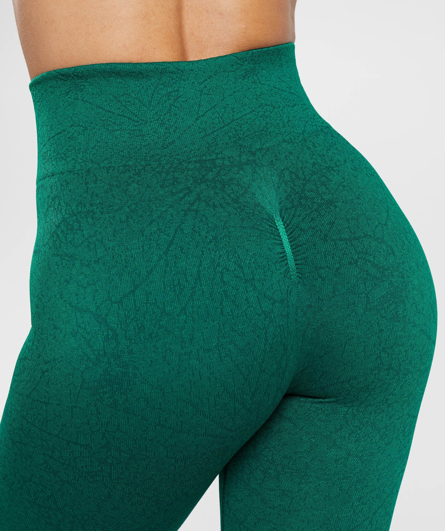 Seamless High-Waist Ribbed Legging - Midnight Green - Midnight Green / XS