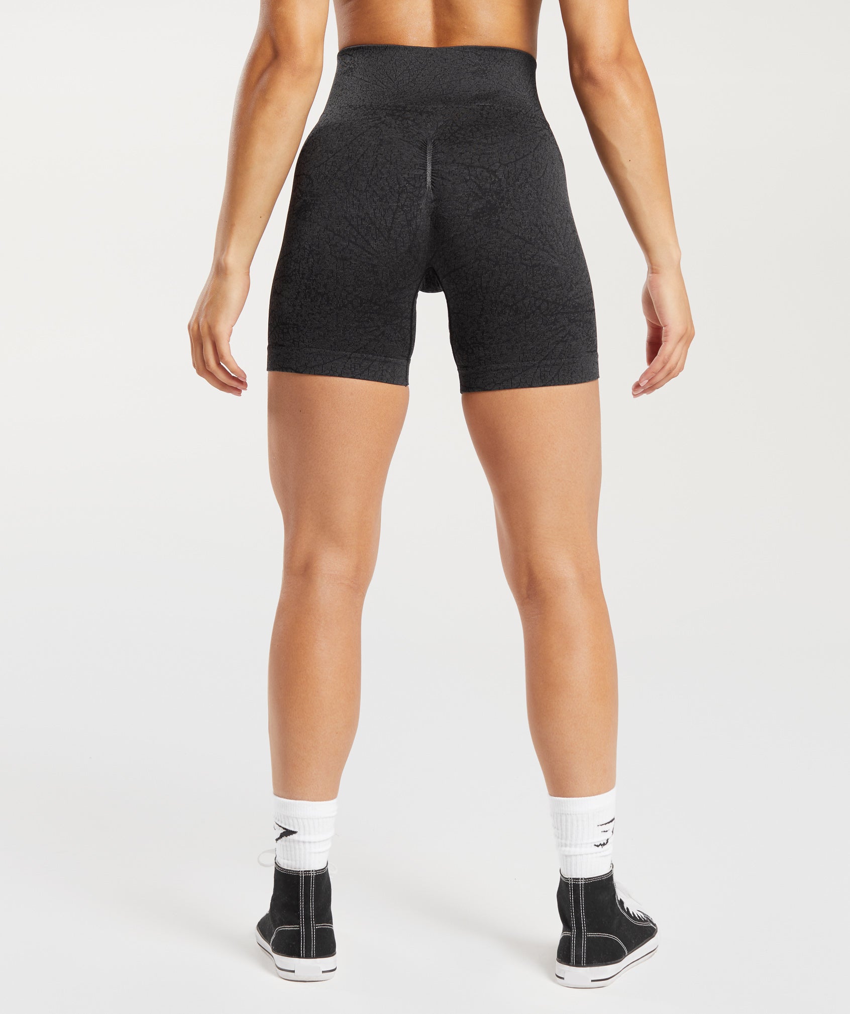 Gymshark Adapt Pattern Seamless Shorts - Black/Graphite Grey
