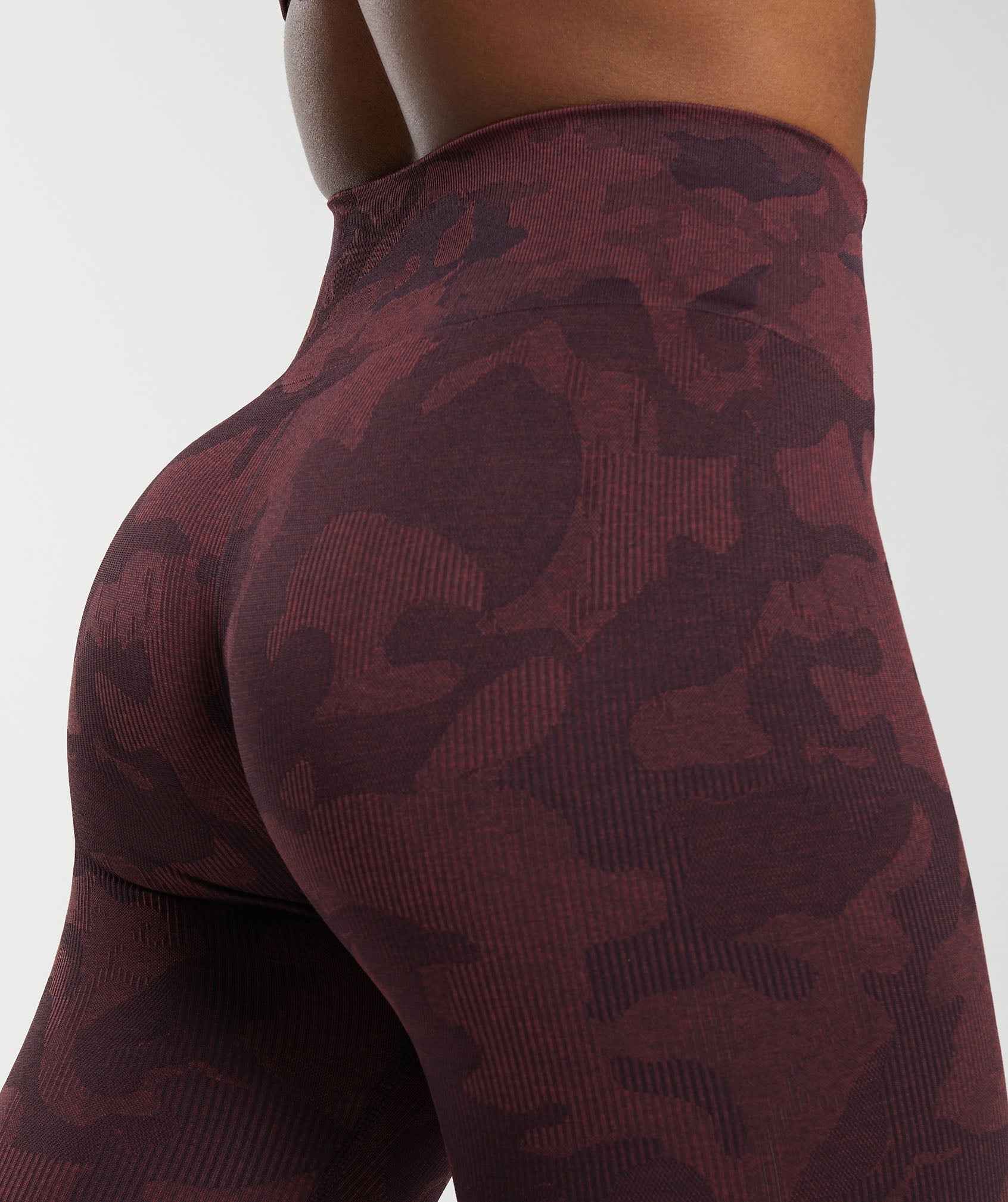 Adapt Camo Seamless Leggings in Plum Brown/Burgundy Brown - view 7