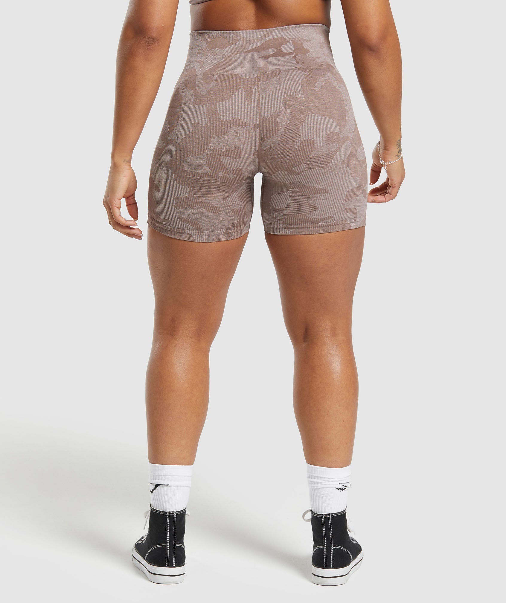 Adapt Camo Seamless Shorts in Mocha Mauve/Stone Pink - view 2