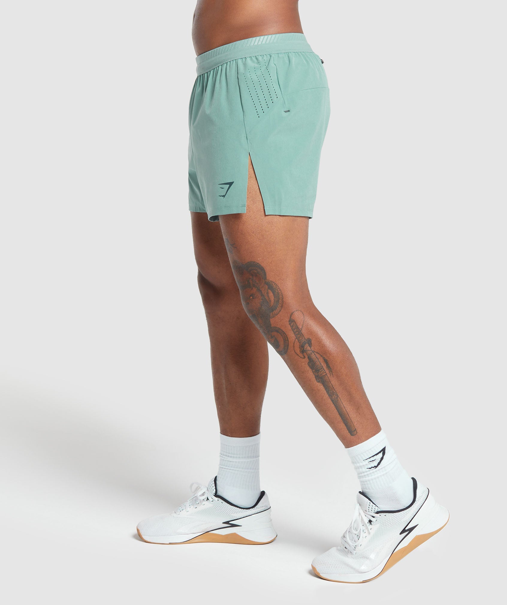 Apex Run 4" Shorts in Duck Egg Blue - view 3