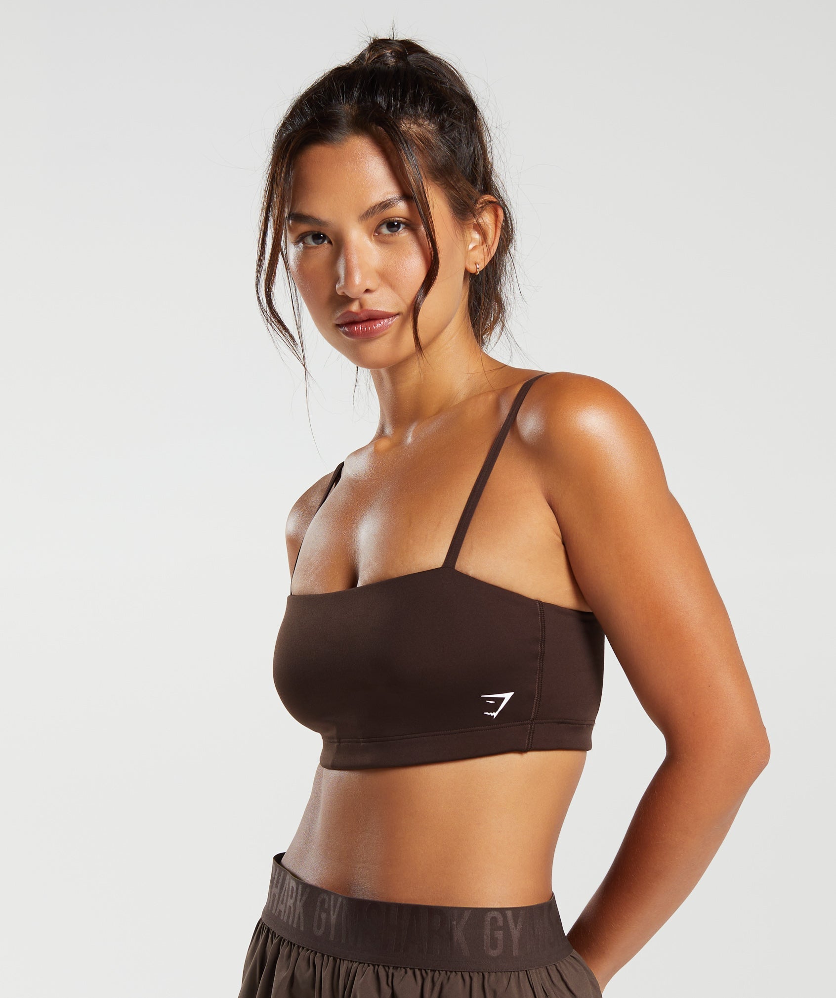 Bandeau Sports Bra in Shadow Brown - view 3